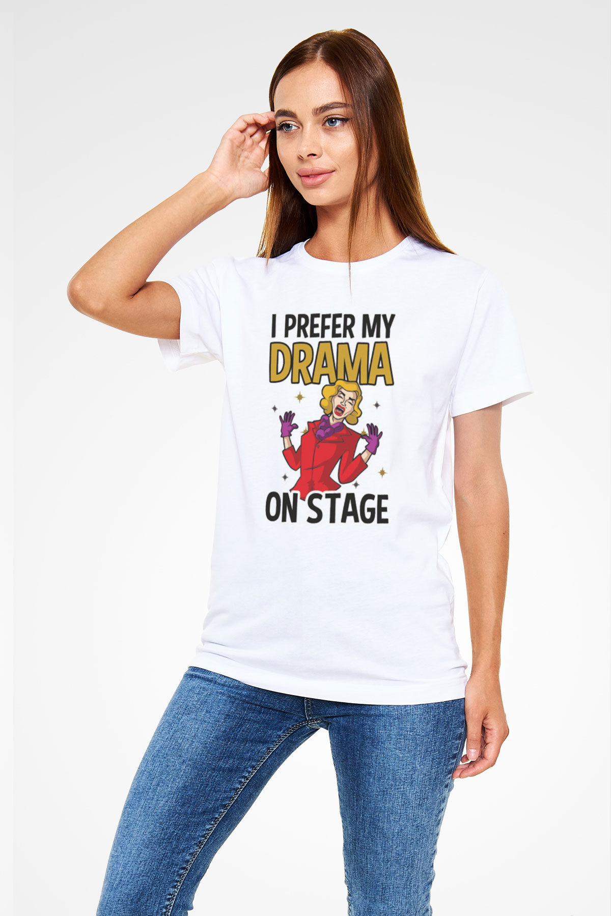 Aktör Beyaz Unisex Tişört T-Shirt - TişörtFabrikası