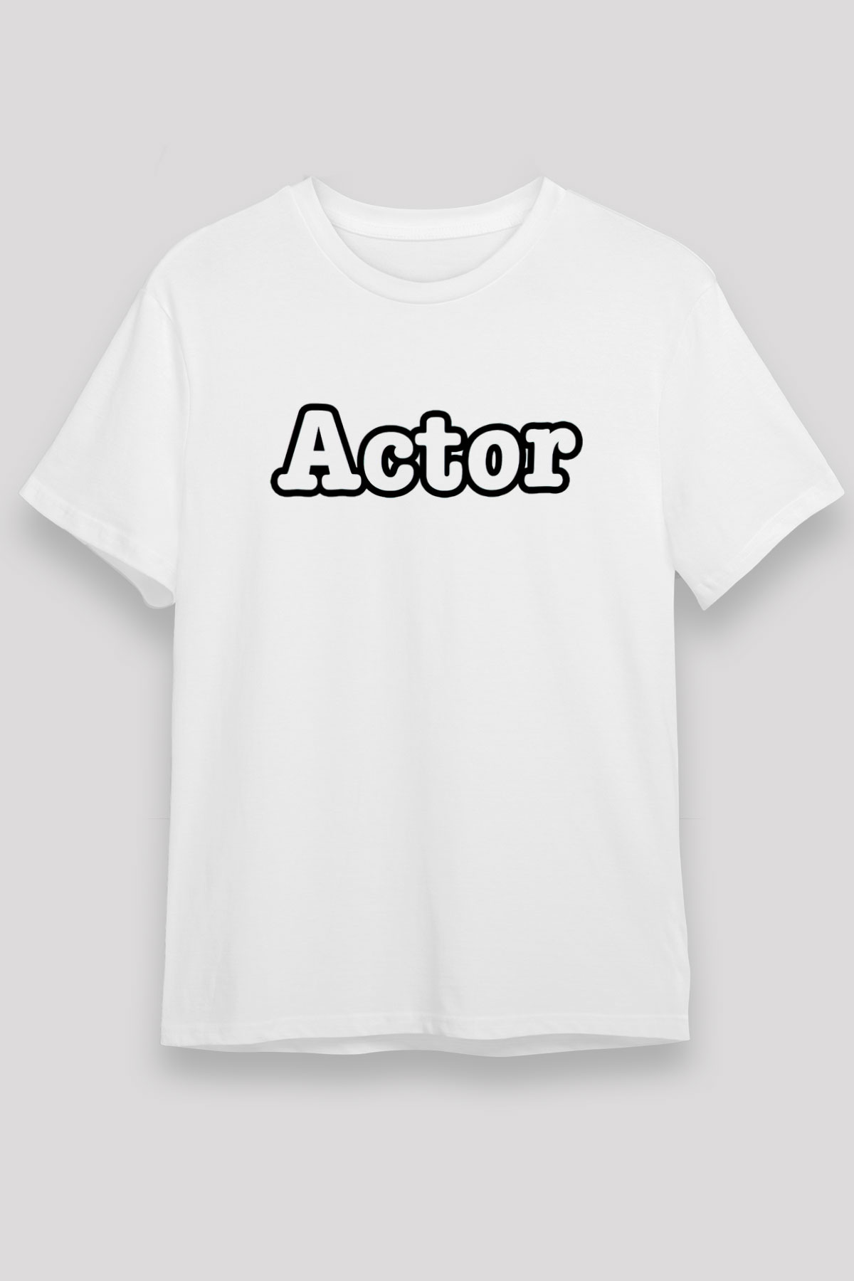 Aktör Beyaz Unisex Tişört T-Shirt - TişörtFabrikası