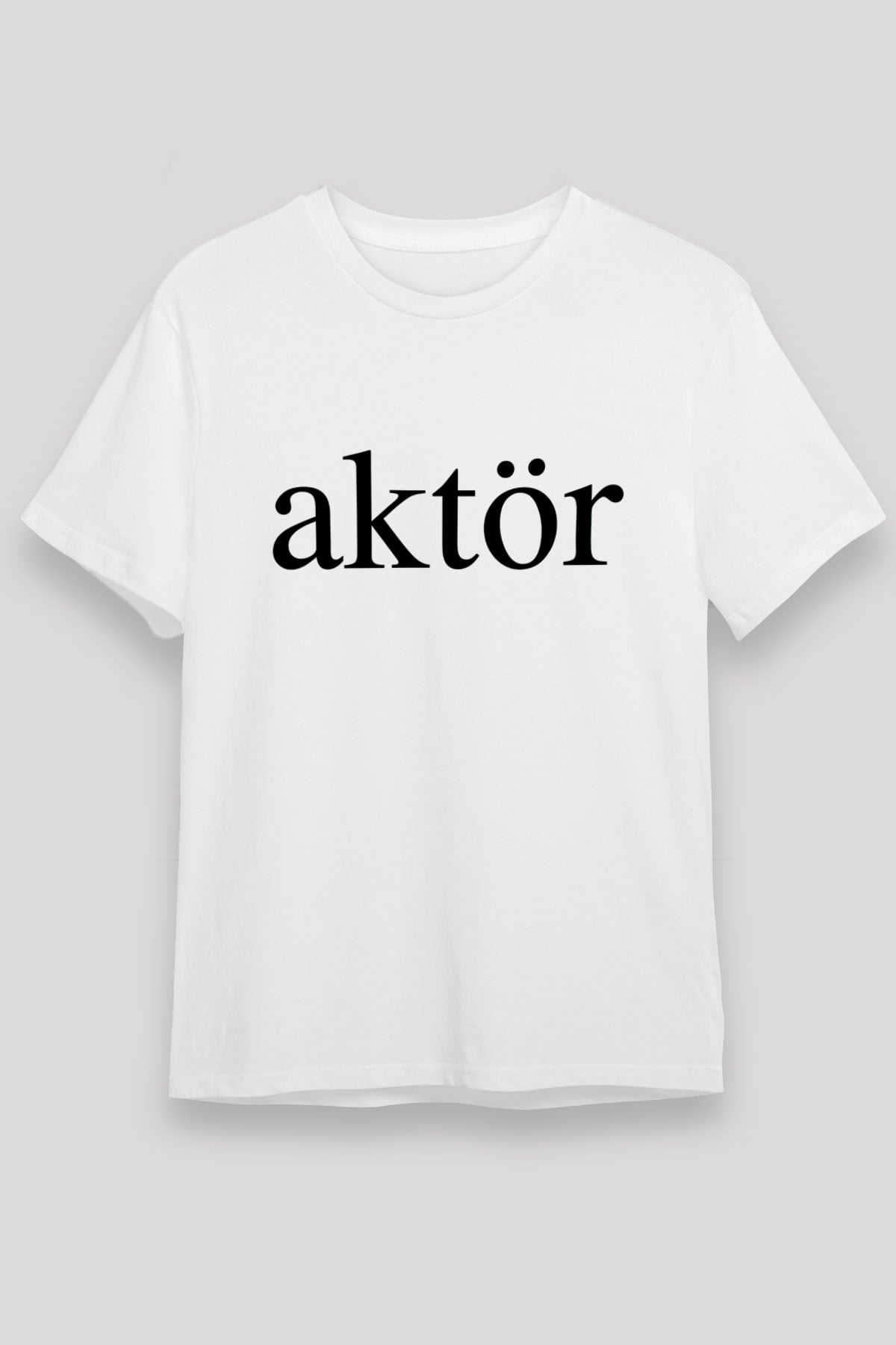 Aktör Beyaz Unisex Tişört T-Shirt - TişörtFabrikası