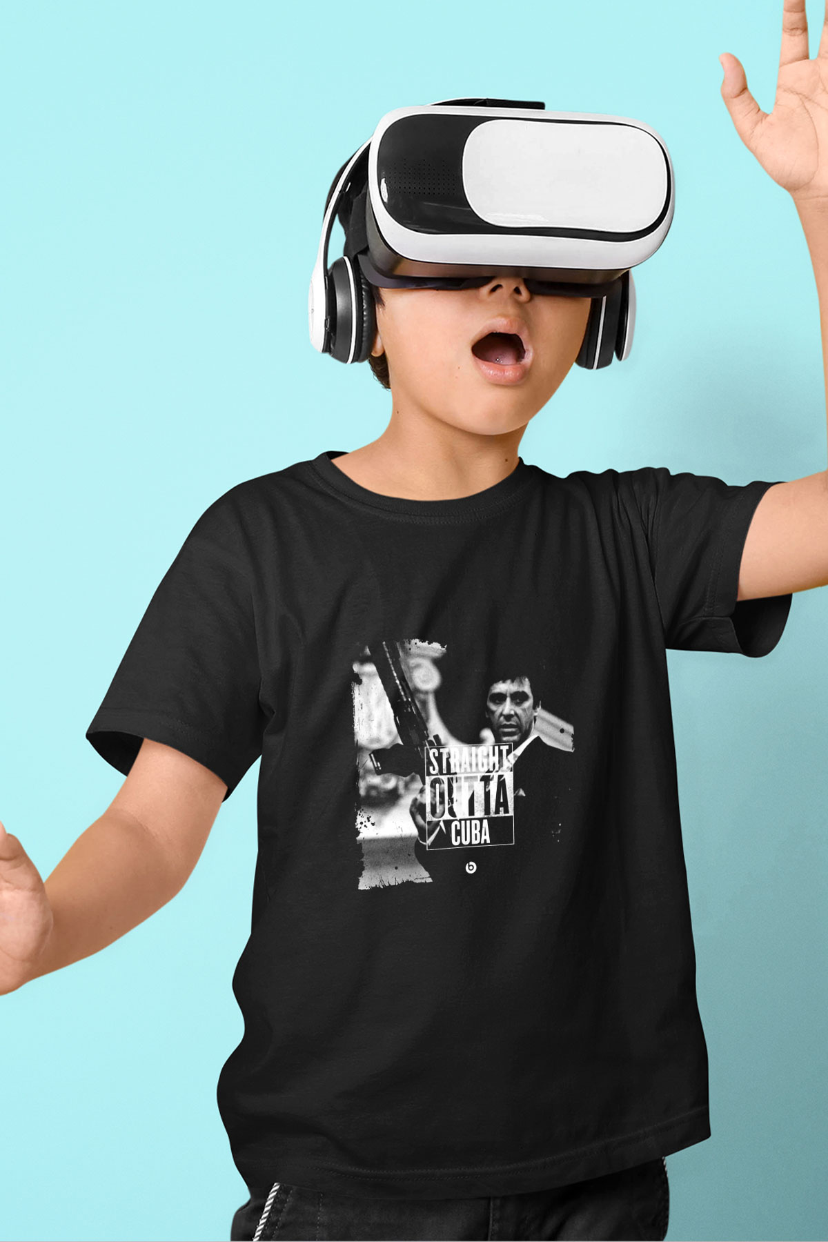 Al Pacino Baskılı Unisex Siyah Çocuk Tişört