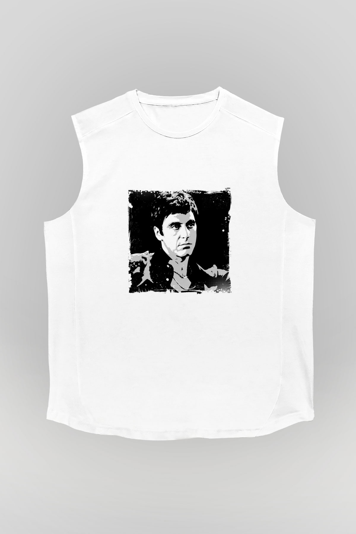 Al Pacino Unisex Baskılı Beyaz Kolsuz Tişört