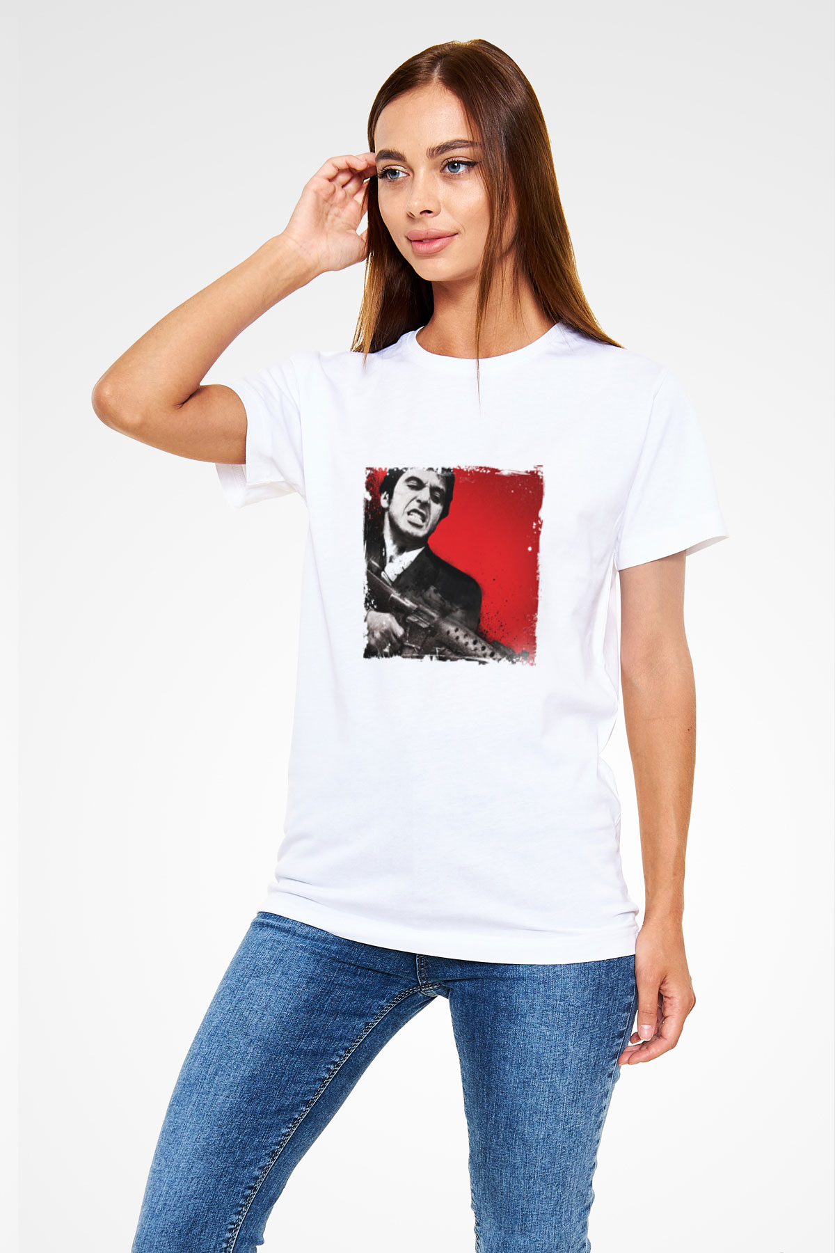 Al Pacino Unisex Baskılı Beyaz Tişört