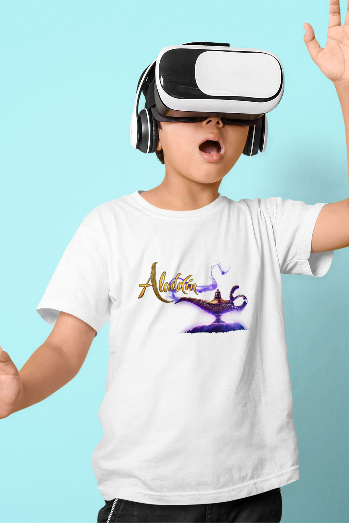 Aladdin Beyaz Unisex Çocuk Tişört