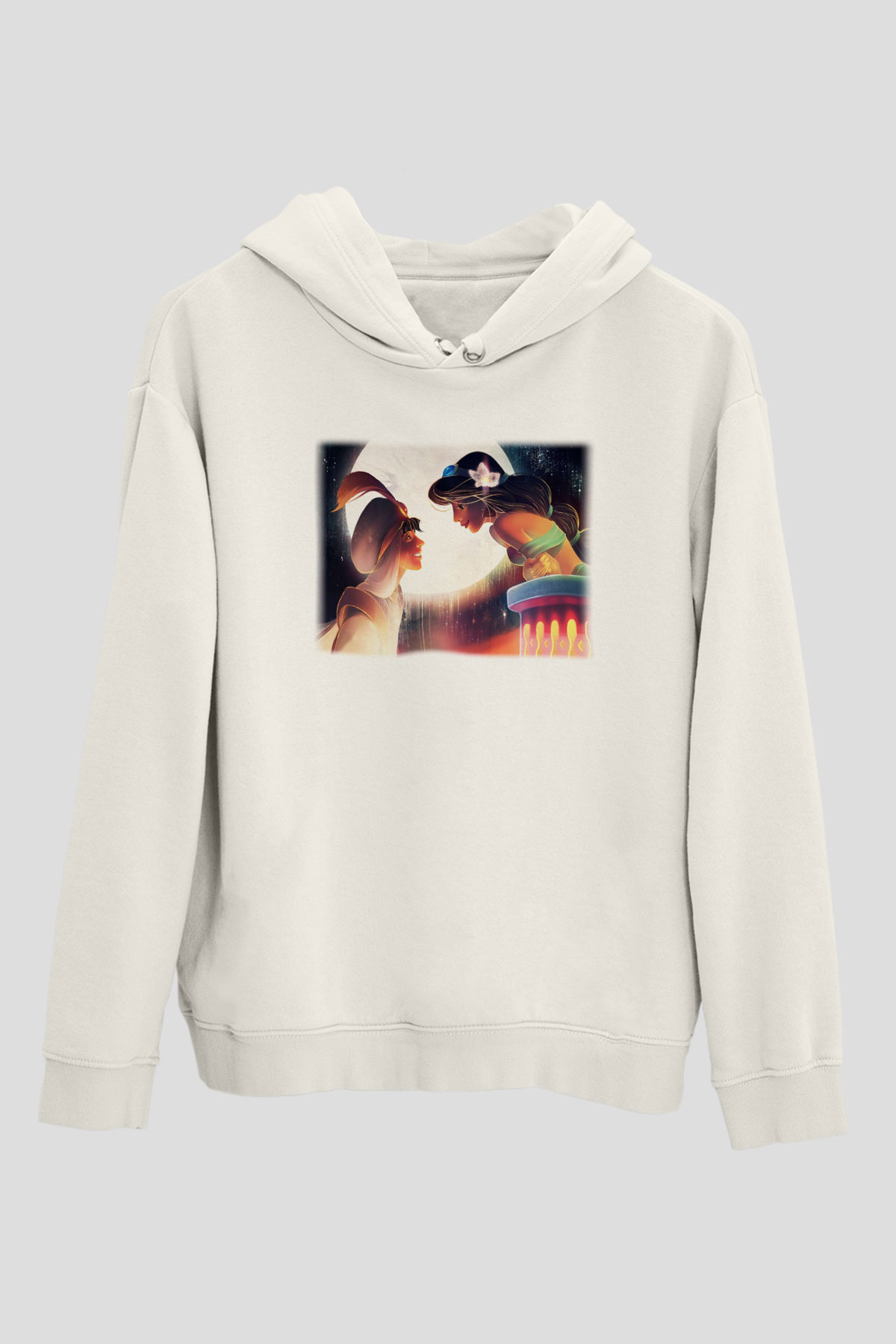 Aladdin Beyaz Unisex Hoodie
