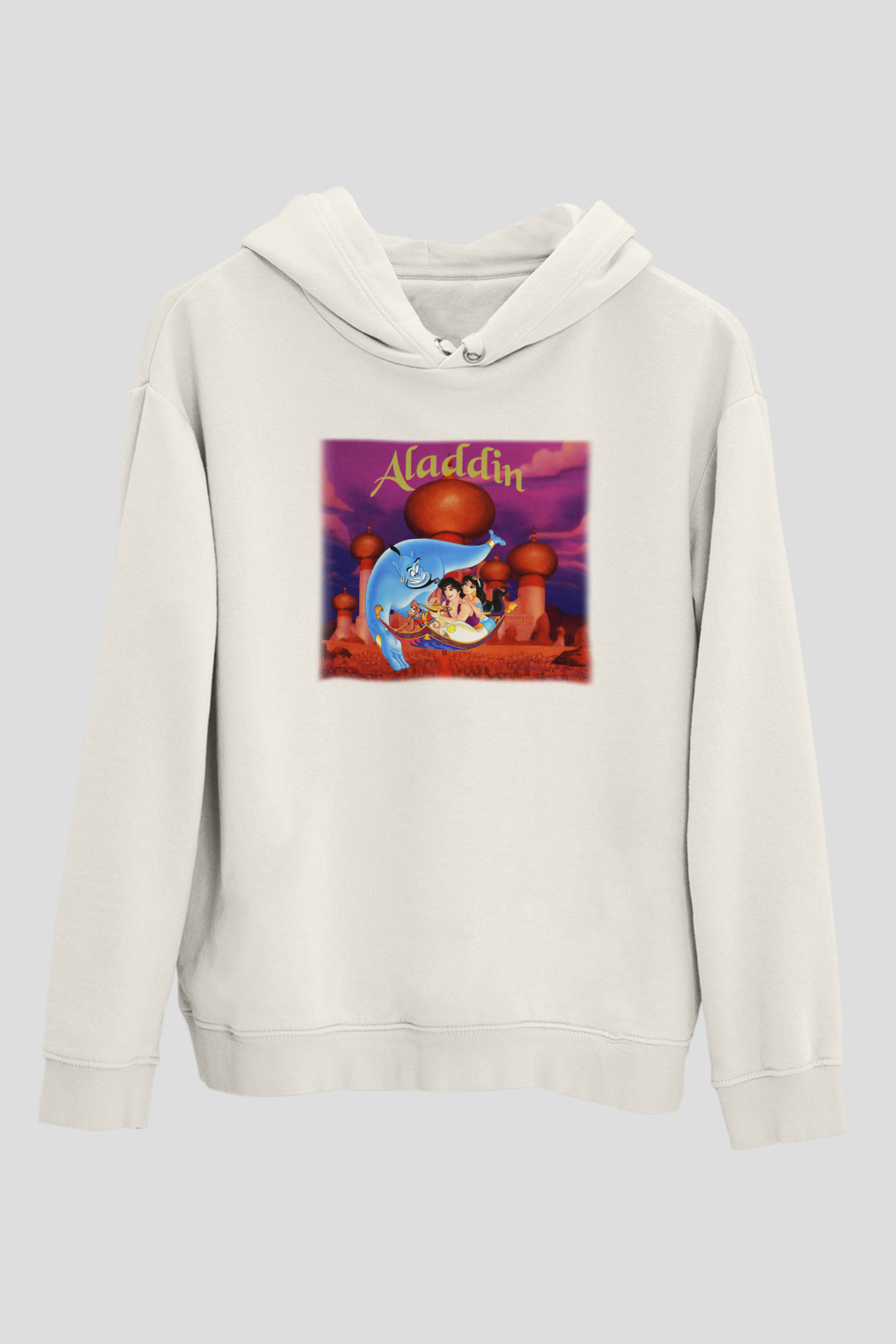 Aladdin Beyaz Unisex Hoodie