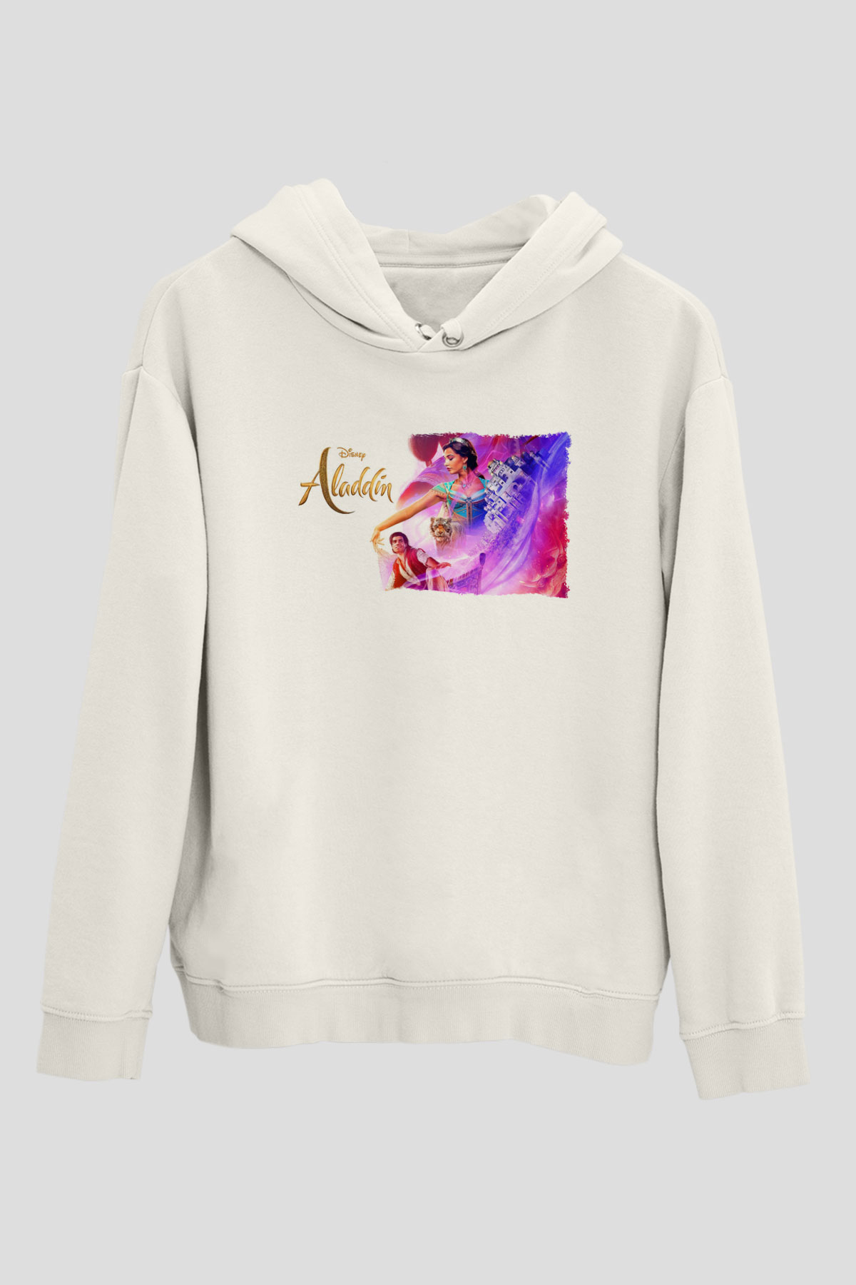 Aladdin Beyaz Unisex Hoodie