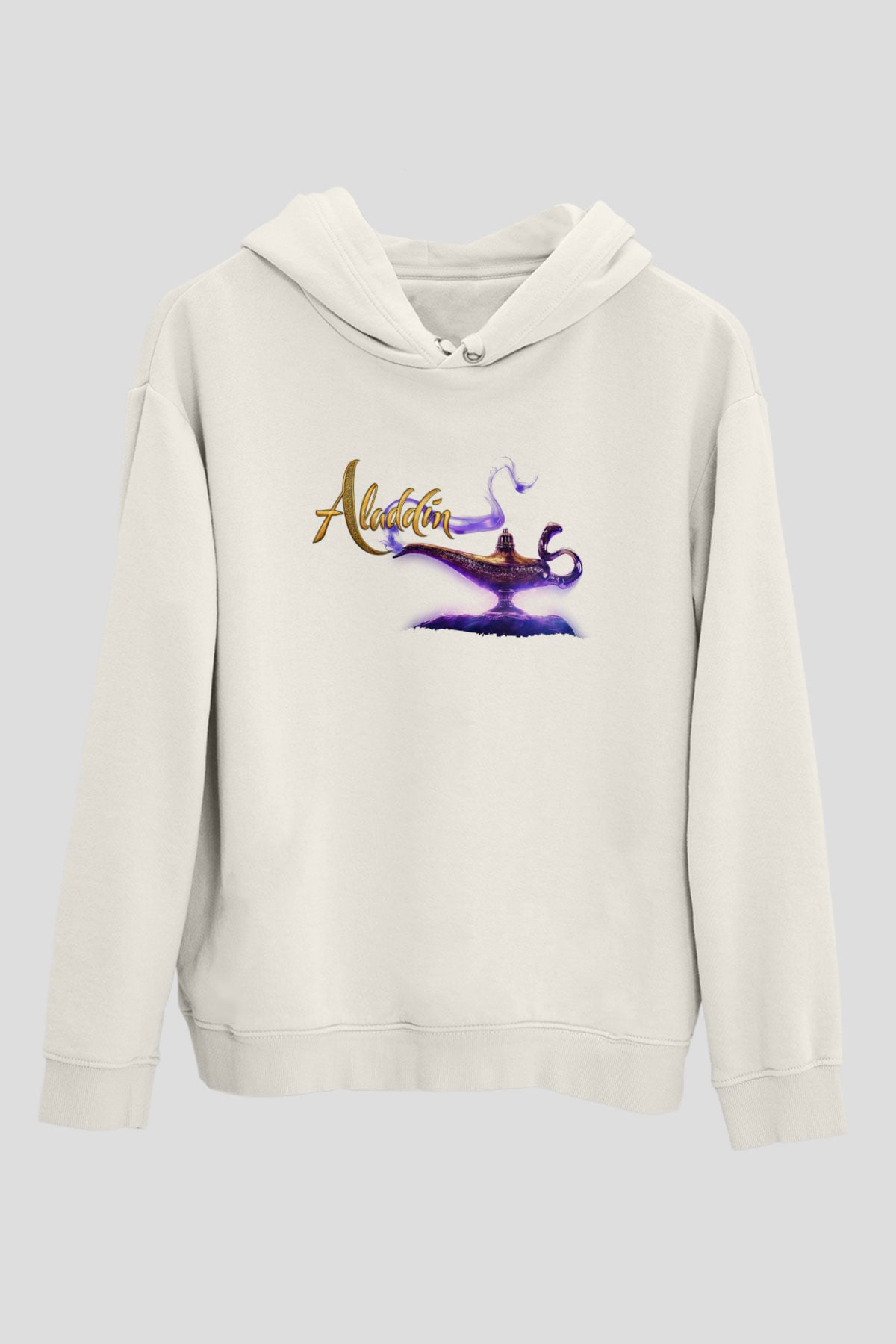 Aladdin Beyaz Unisex Hoodie