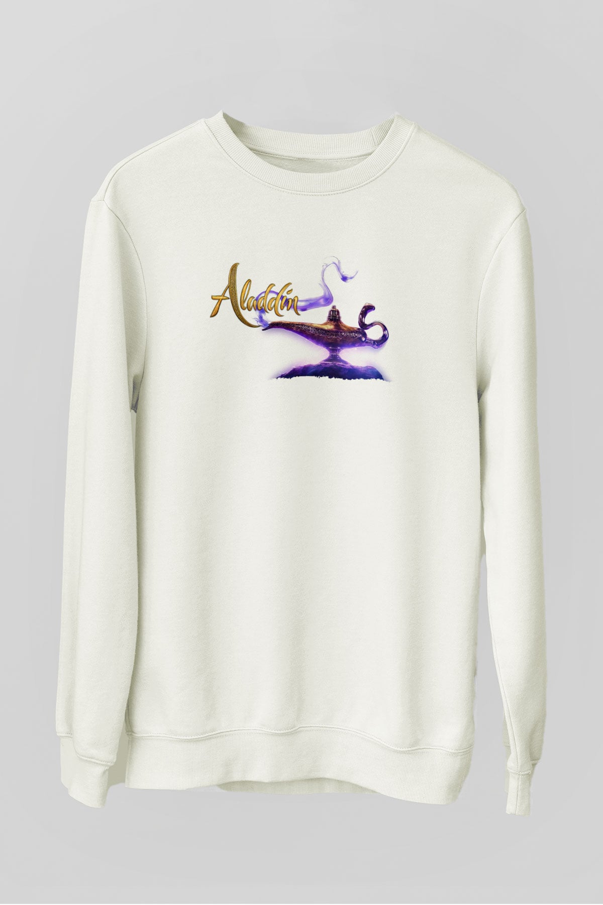 Aladdin Beyaz Unisex Sweatshirt
