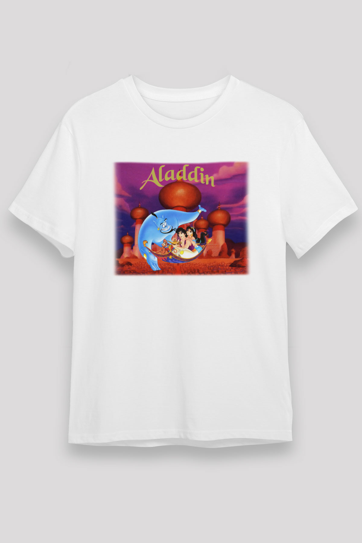 Aladdin Beyaz Unisex Tişört T-Shirt