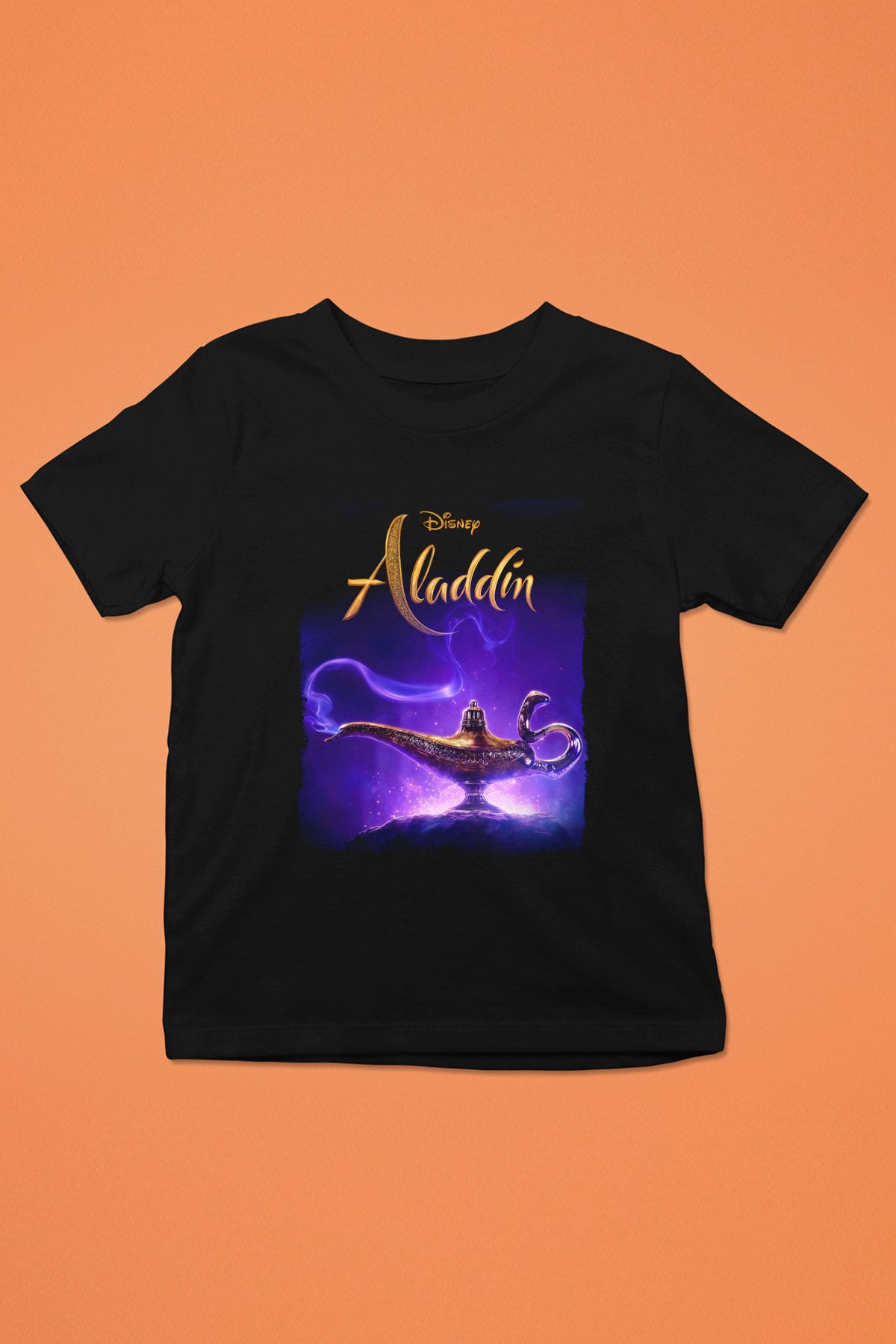 Aladdin Siyah Unisex Çocuk Tişört