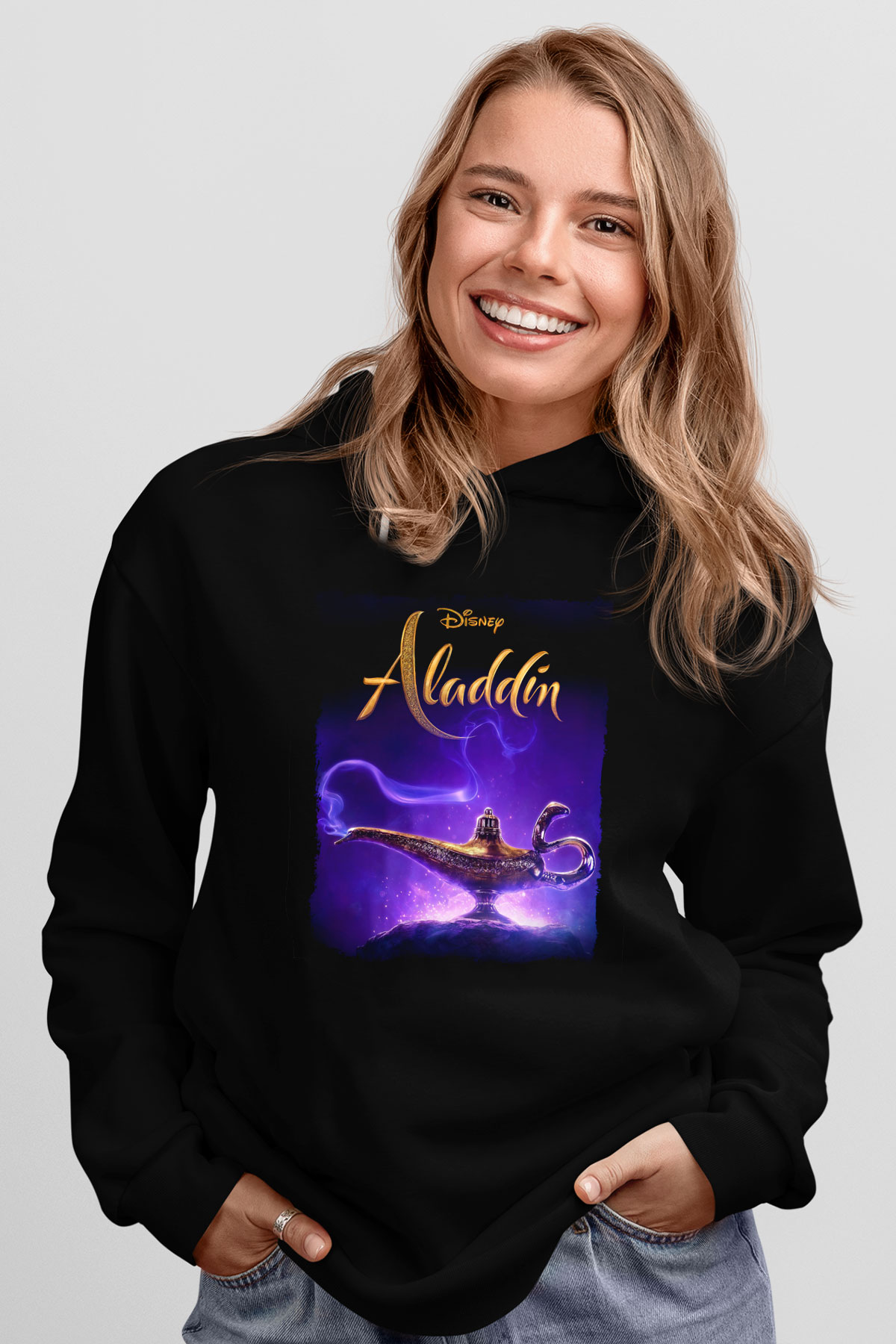 Aladdin Siyah Unisex Hoodie