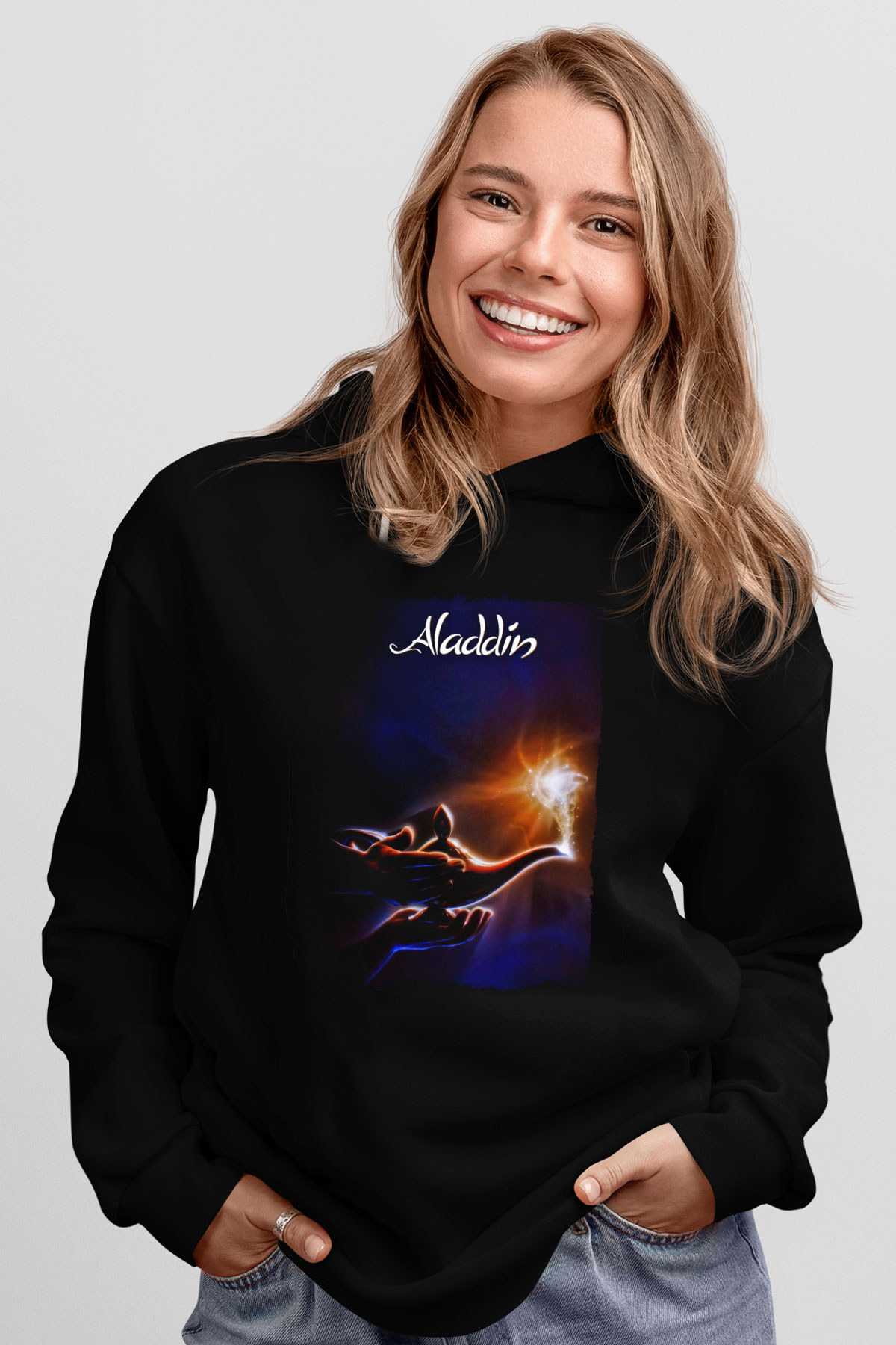 Aladdin Siyah Unisex Hoodie