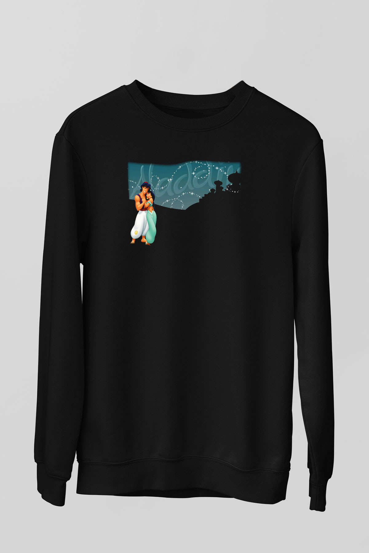 Aladdin Siyah Unisex Sweatshirt