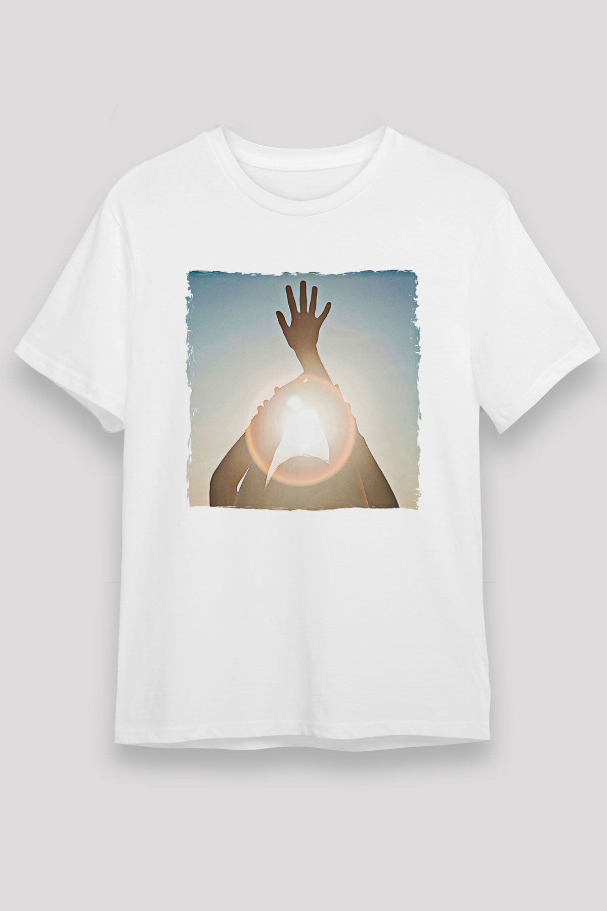 Alcest Baskılı Unisex Beyaz Tişört - Tshirt