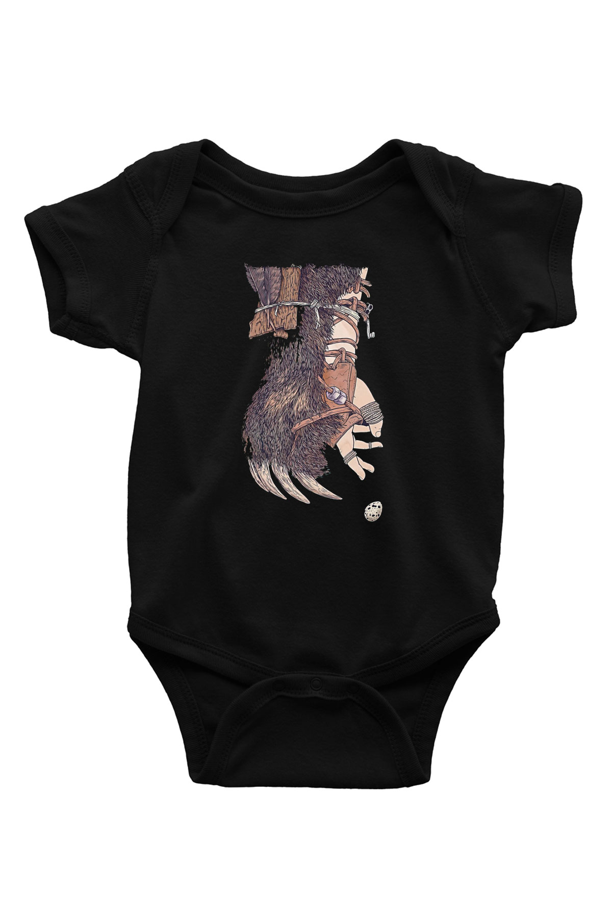 Alcest Baskılı Unisex Siyah Bebek Body - Zıbın