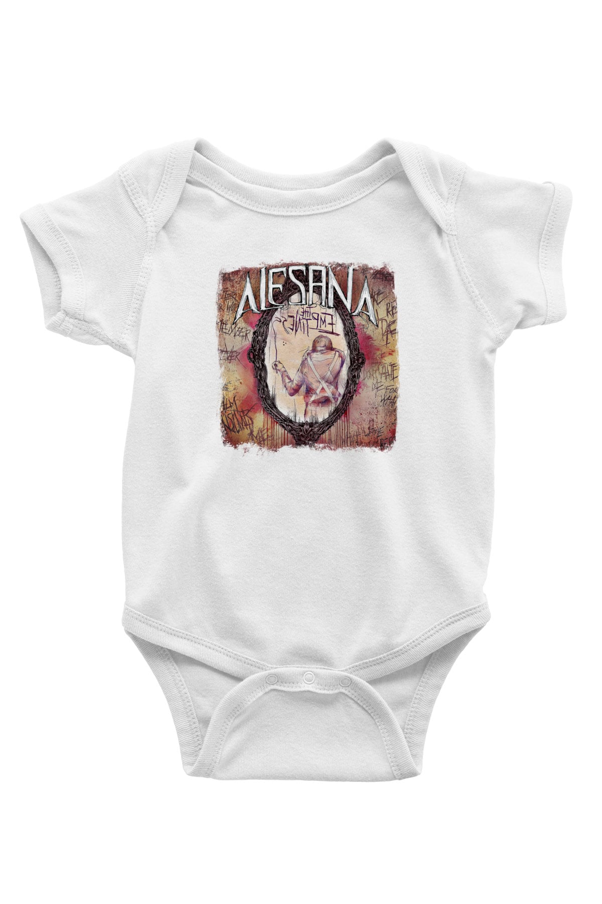 Alesana Baskılı Unisex Beyaz Bebek Body - Zıbın