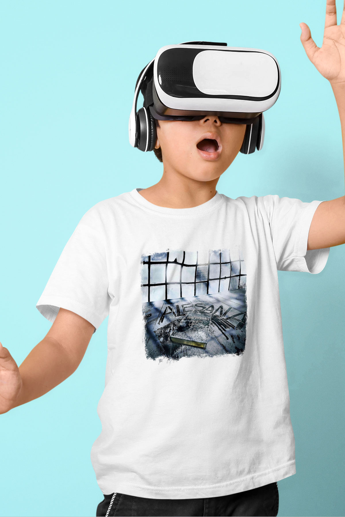 Alesana Baskılı Unisex Beyaz Çocuk Tişört