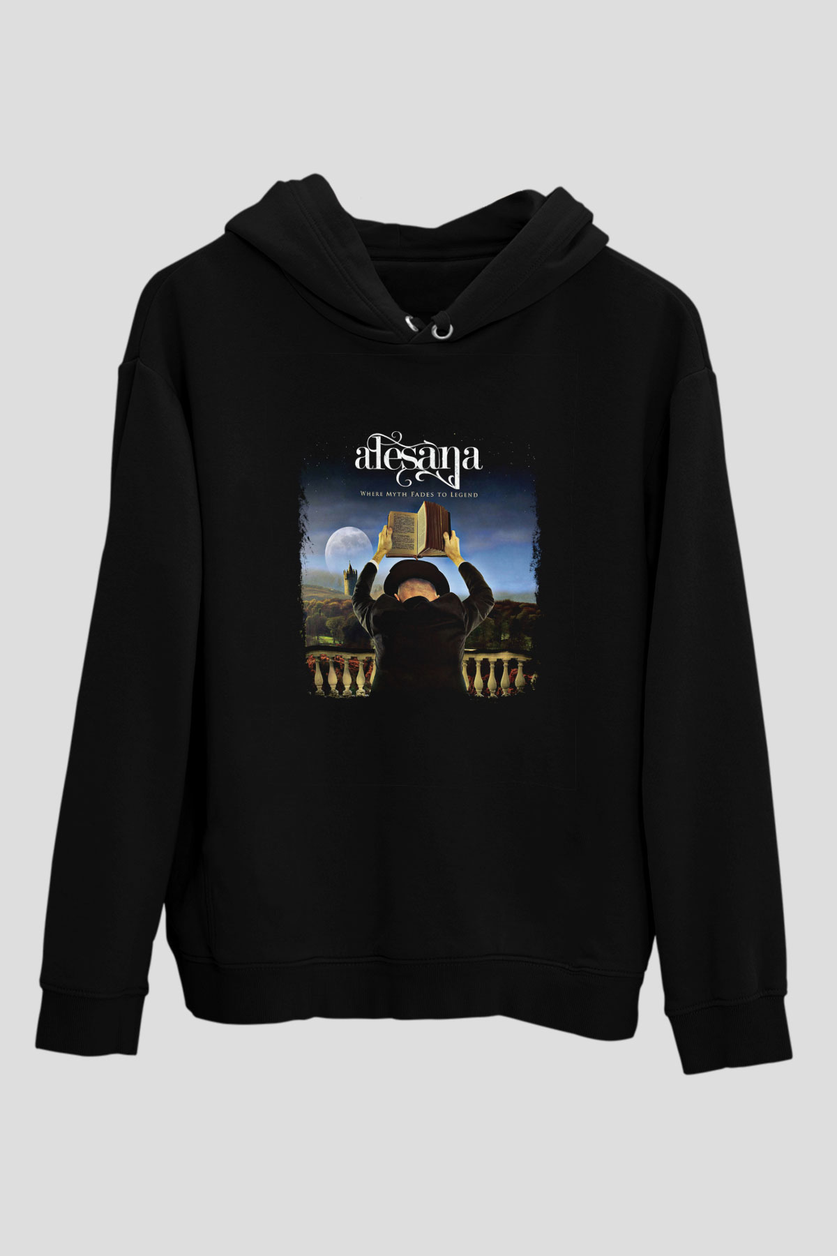 Alesana Baskılı Unisex Siyah Hoodie