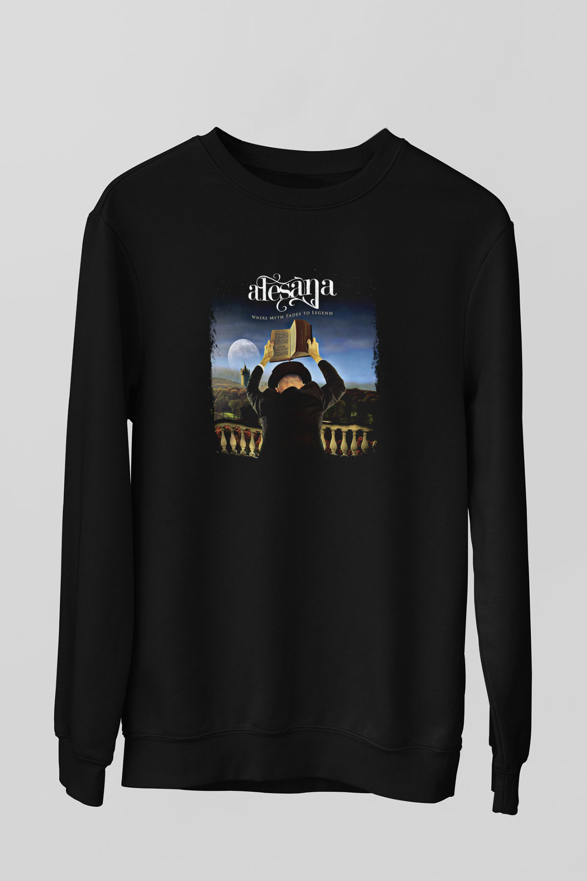 Alesana Baskılı Unisex Siyah Sweatshirt