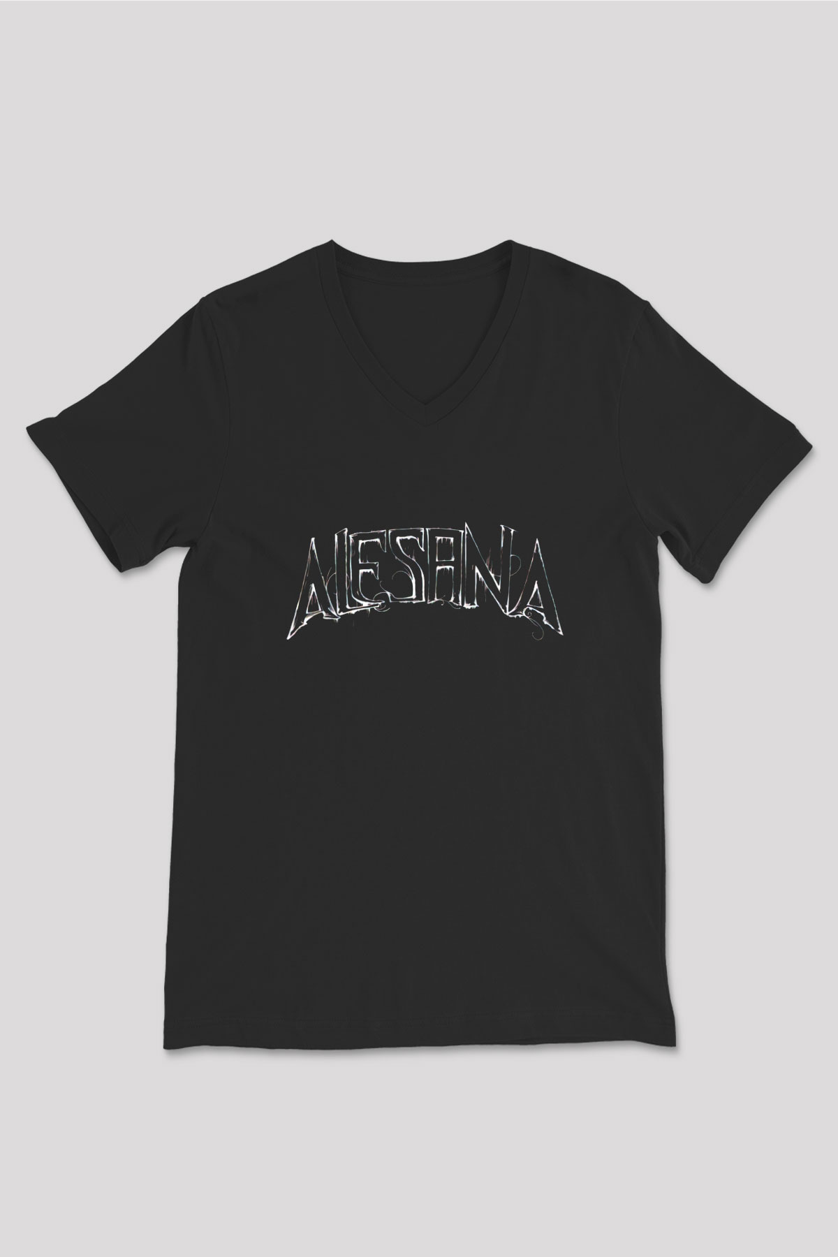 Alesana Siyah Unisex V Yaka Tişört