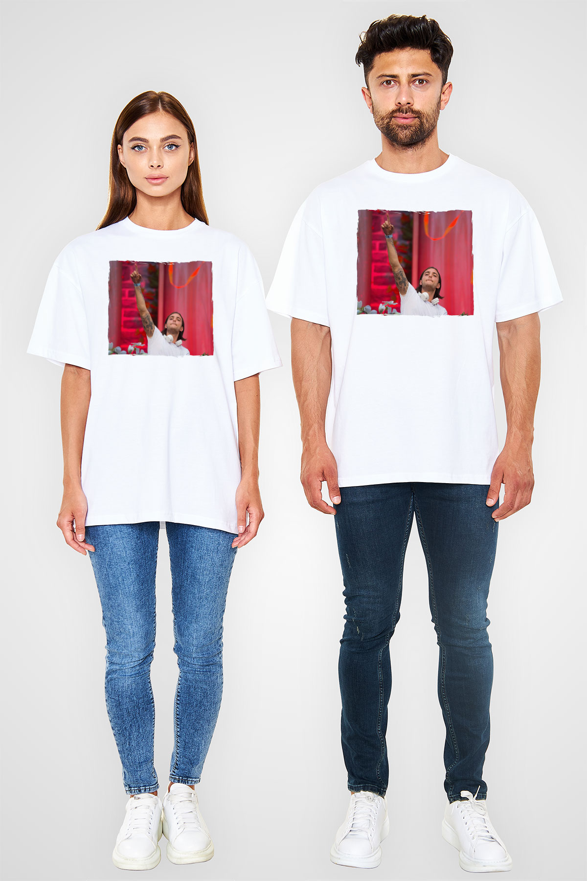 Alesso Beyaz Oversize Tişört Oversize T-shirt - TişörtFabrikası