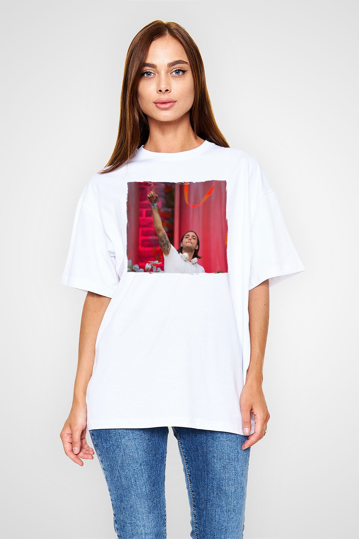 Alesso Beyaz Oversize Tişört Oversize T-shirt - TişörtFabrikası