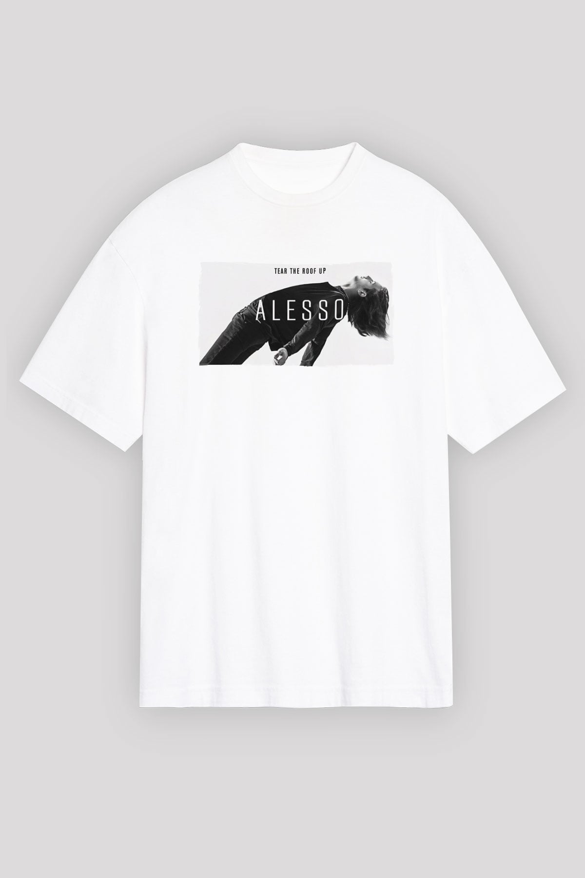 Alesso Beyaz Oversize Tişört Oversize T-shirt - TişörtFabrikası