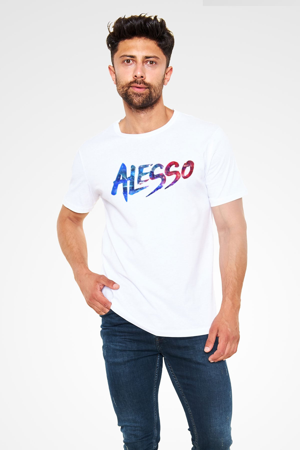Alesso Beyaz Unisex Tişört T-Shirt - TişörtFabrikası