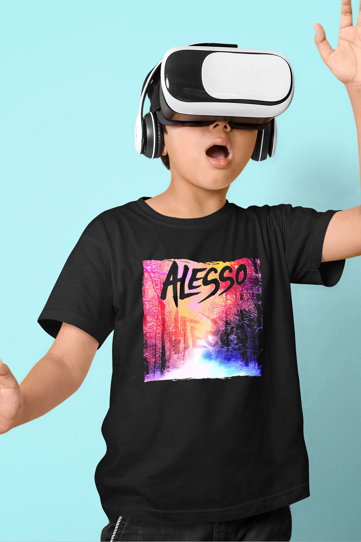 Alesso Siyah Unisex Çocuk Tişört