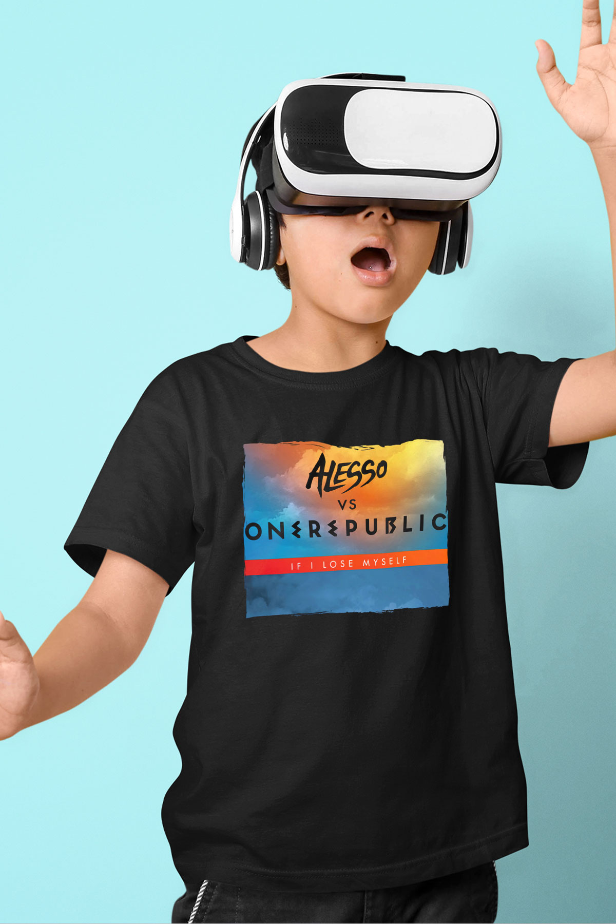 Alesso Siyah Unisex Çocuk Tişört