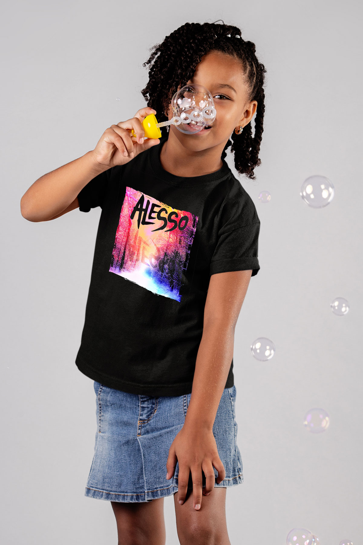 Alesso Siyah Unisex Çocuk Tişört