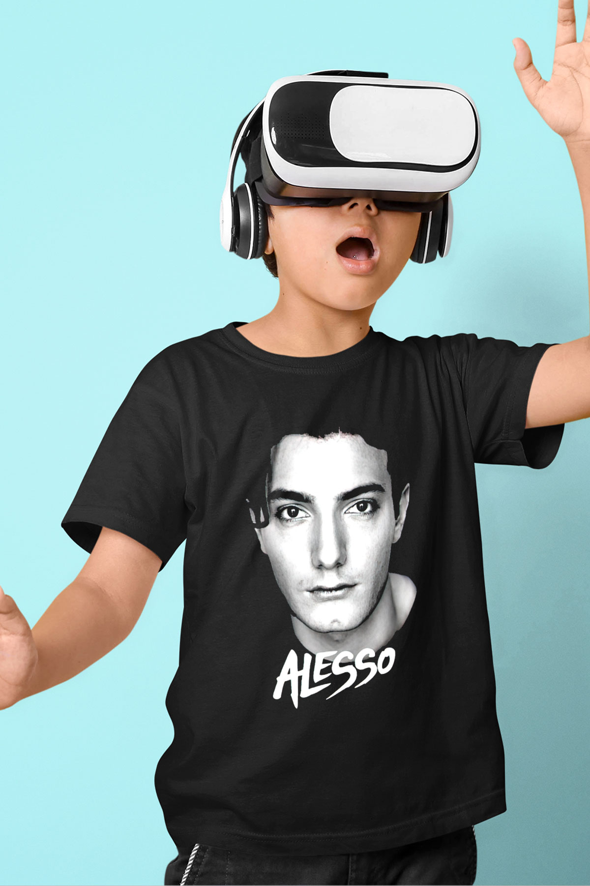 Alesso Siyah Unisex Çocuk Tişört