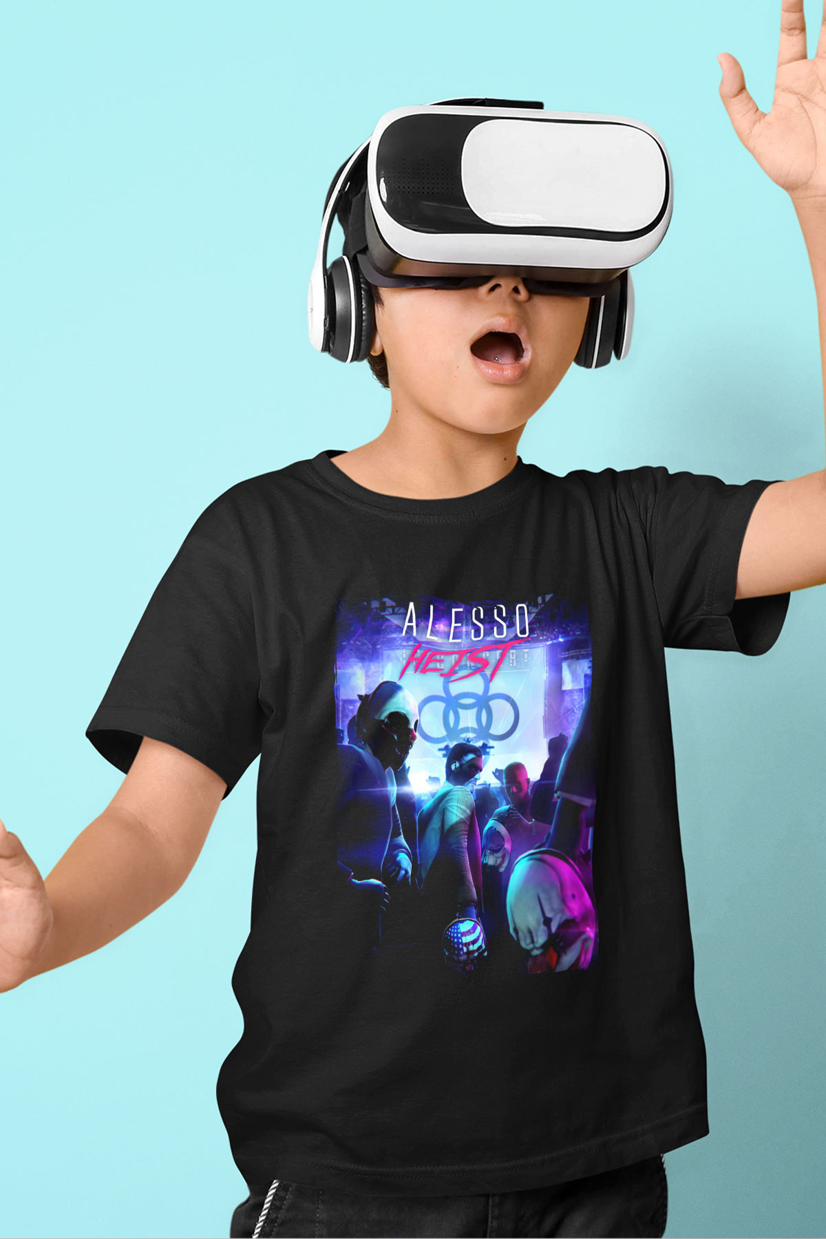 Alesso Siyah Unisex Çocuk Tişört