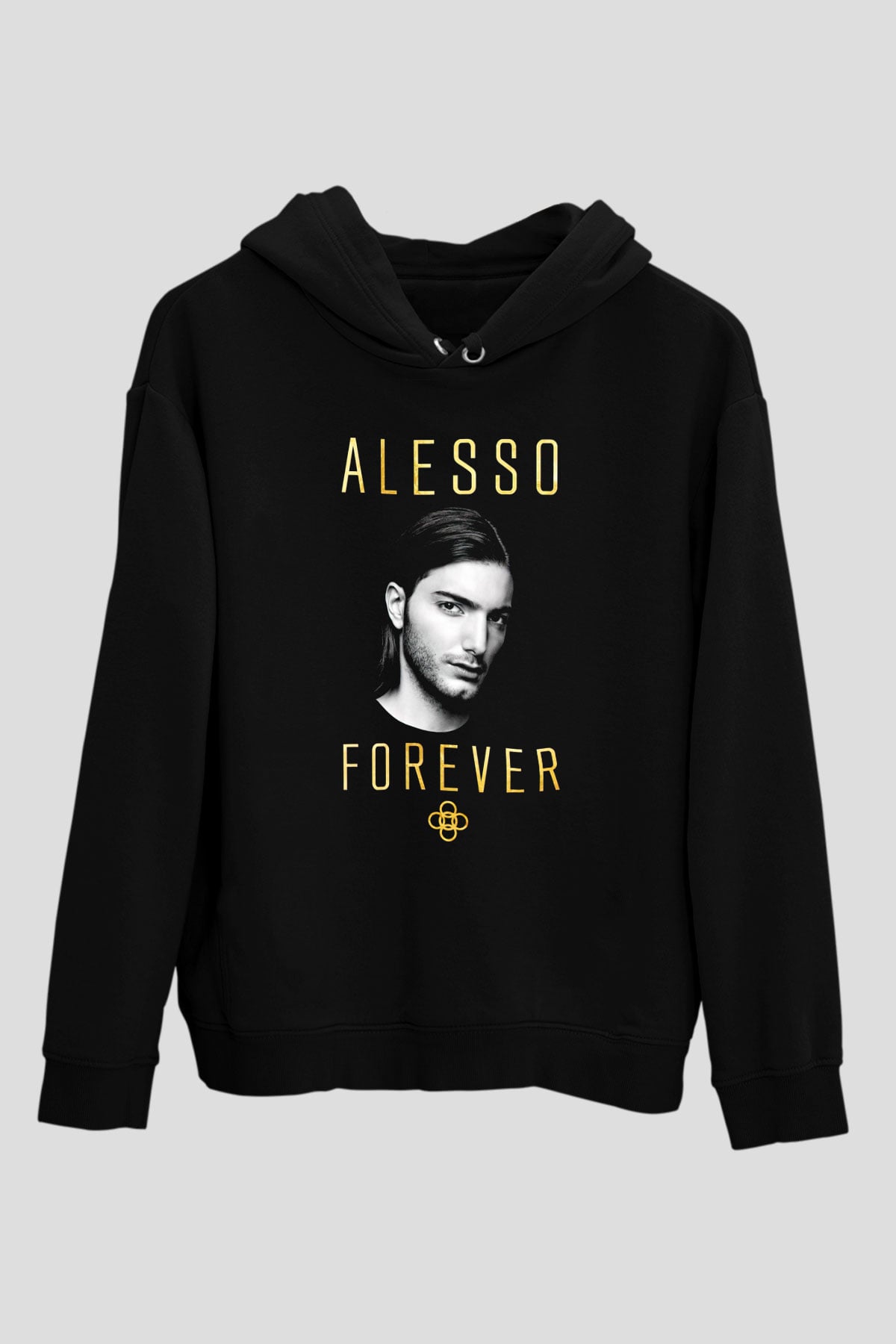 Alesso Siyah Unisex Kapüşonlu Sweatshirt