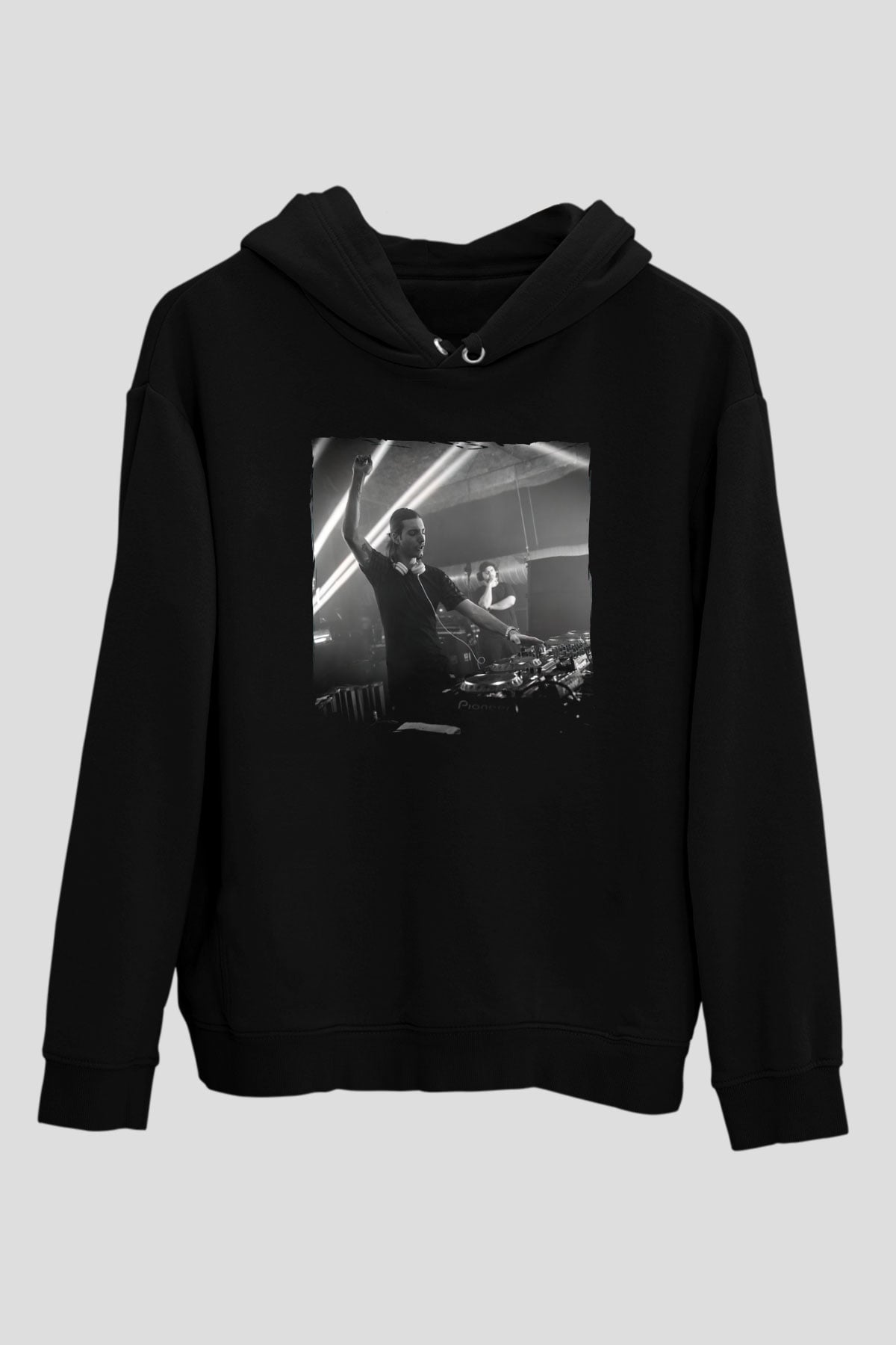 Alesso Siyah Unisex Kapüşonlu Sweatshirt