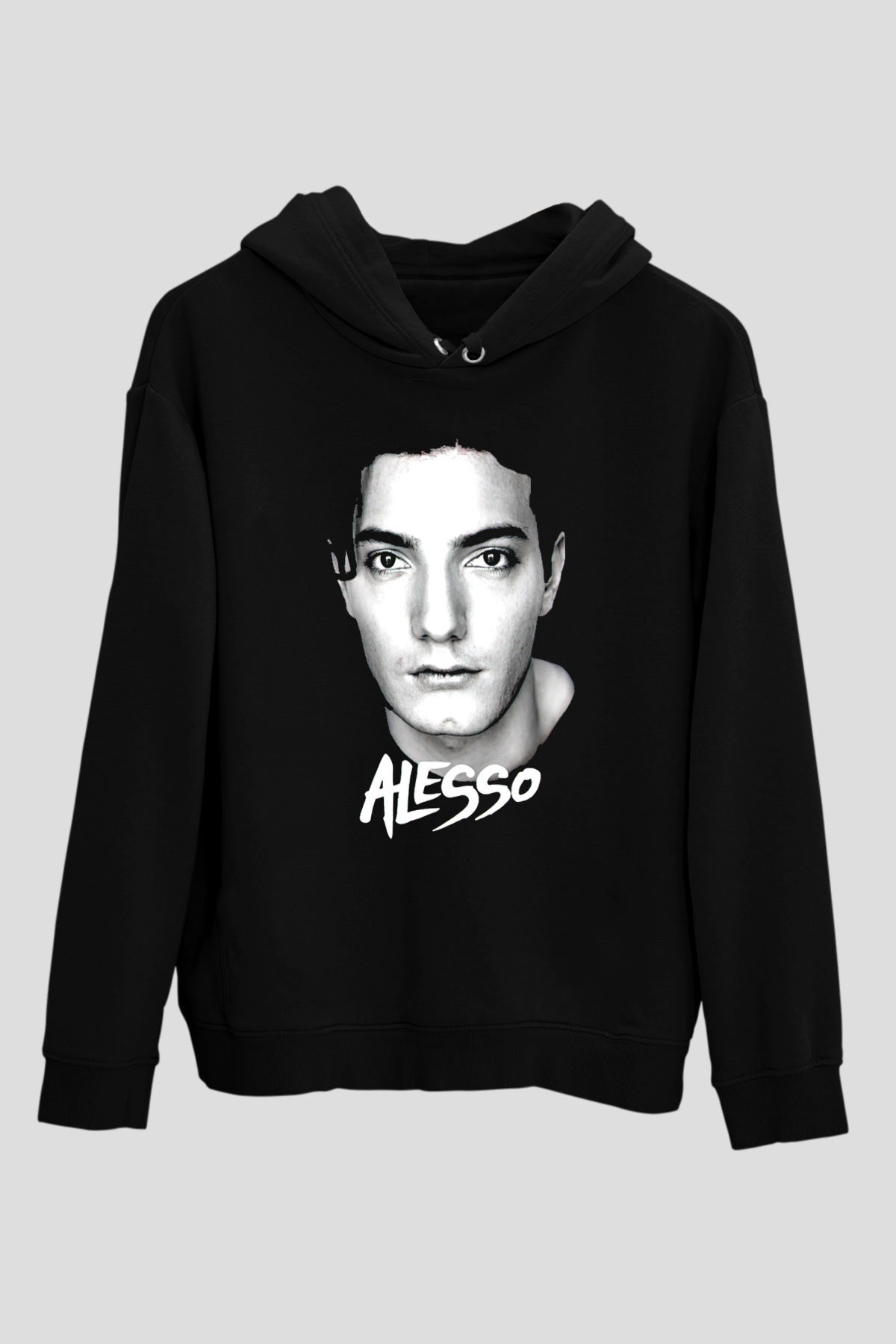 Alesso Siyah Unisex Kapüşonlu Sweatshirt