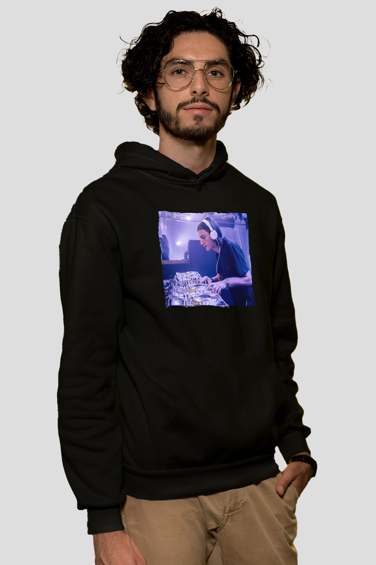 Alesso Siyah Unisex Kapüşonlu Sweatshirt