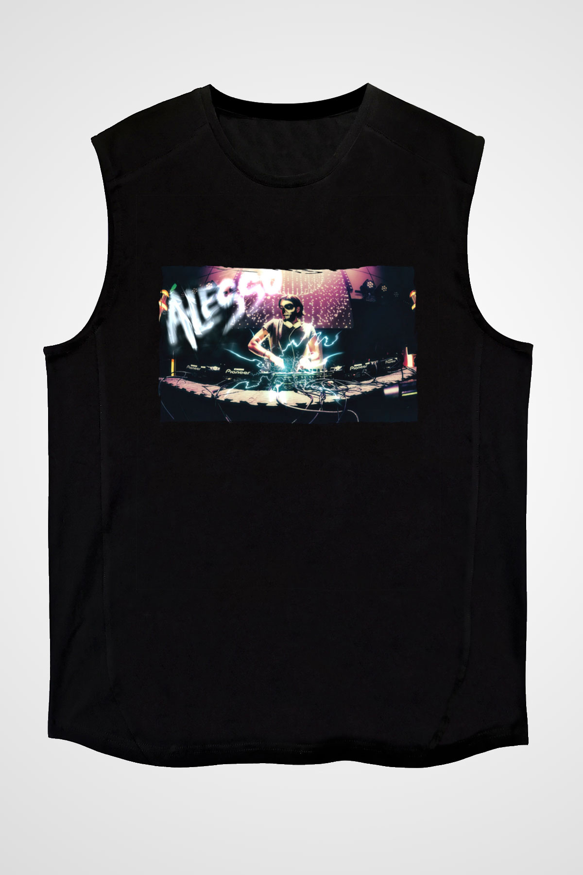 Alesso Siyah Unisex Kolsuz Tişört