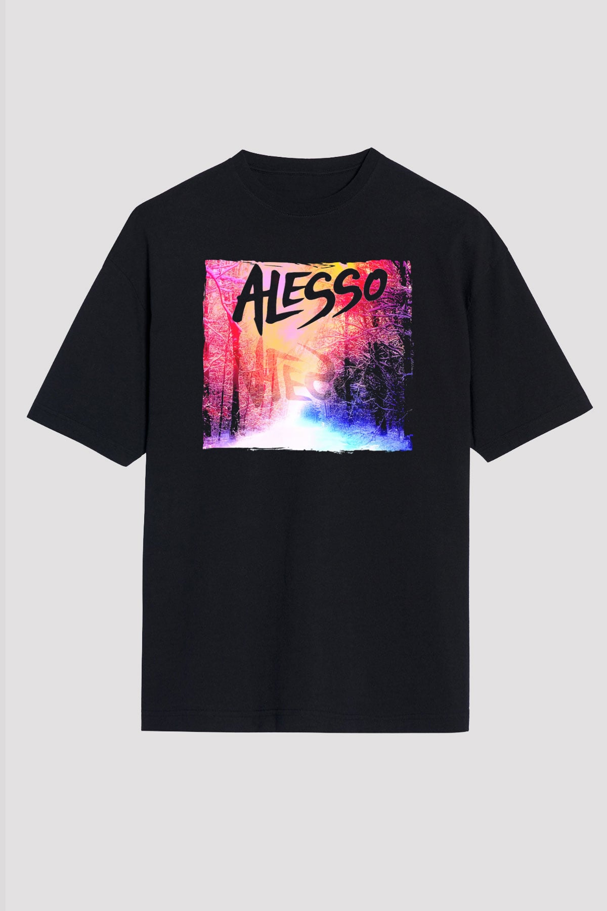 Alesso Siyah Oversize Tişört Oversize T-shirt - TişörtFabrikası