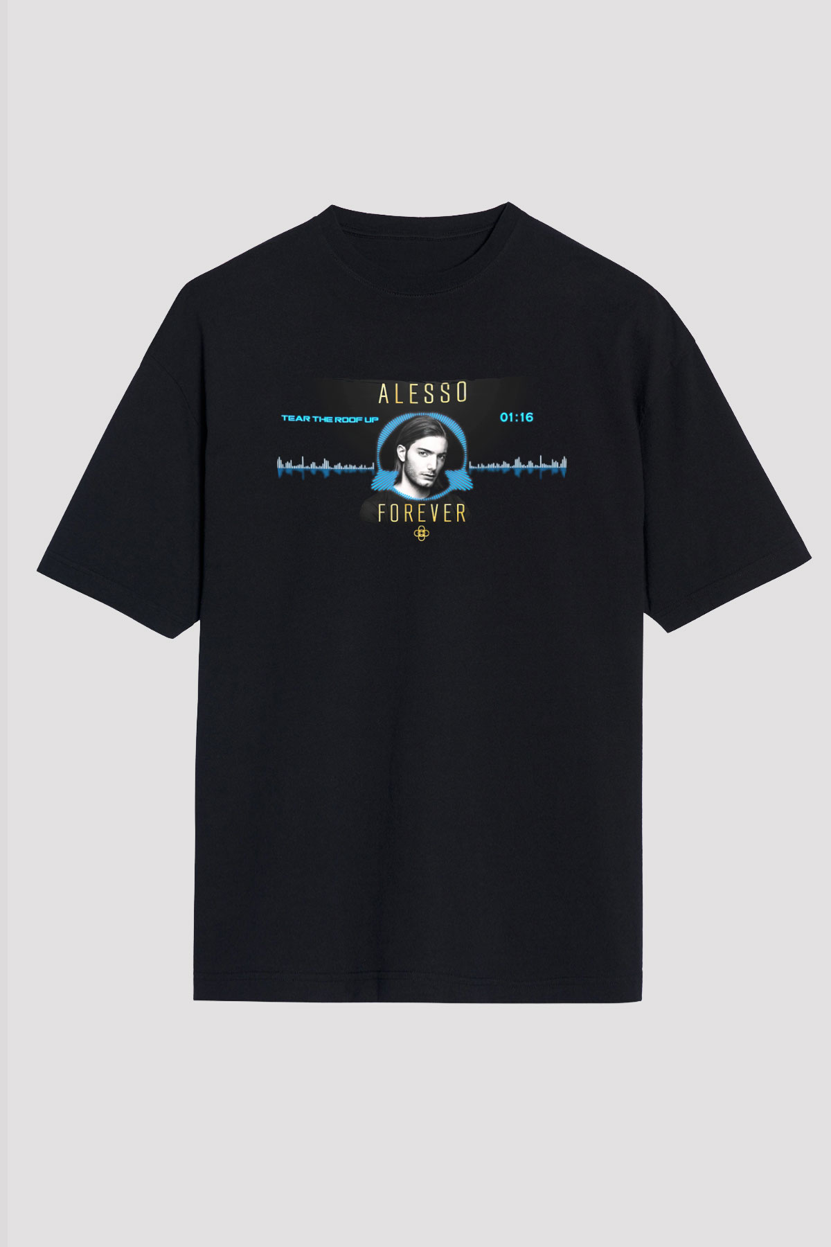 Alesso Siyah Oversize Tişört Oversize T-shirt - TişörtFabrikası