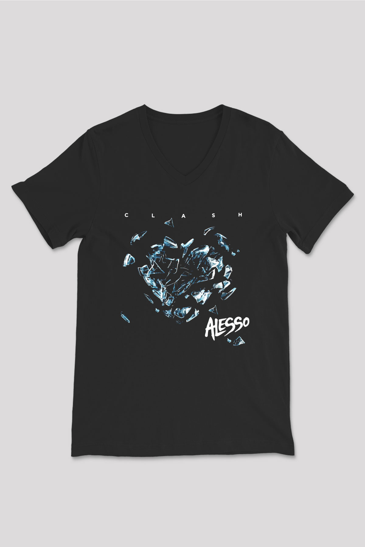 Alesso Siyah Unisex V Yaka Tişört T-Shirt