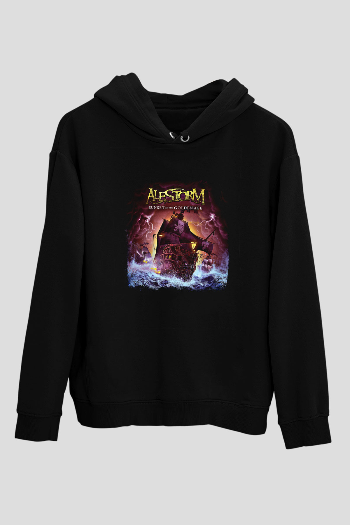 Alestorm Baskılı Unisex Siyah Hoodie