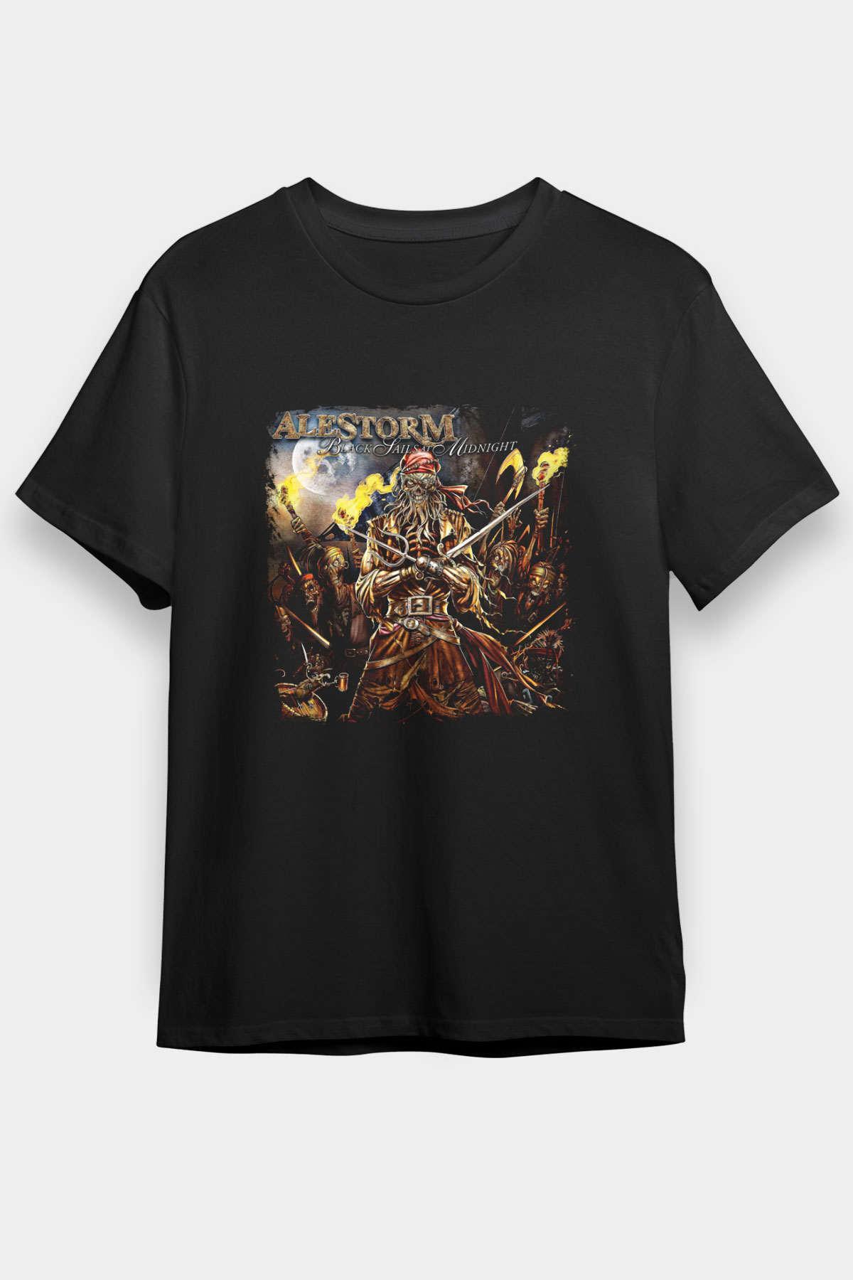 Alestorm Baskılı Unisex Siyah Tişört