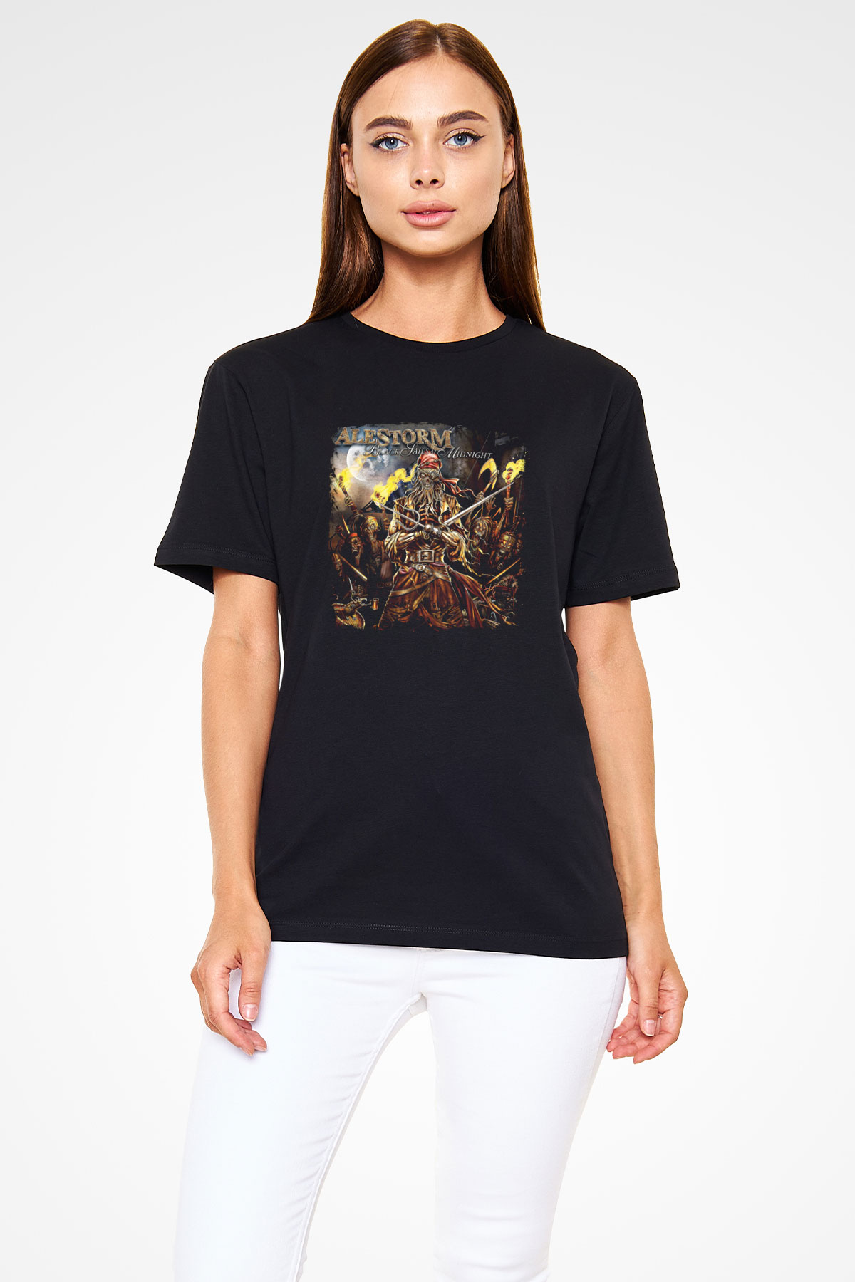 Alestorm Baskılı Unisex Siyah Tişört