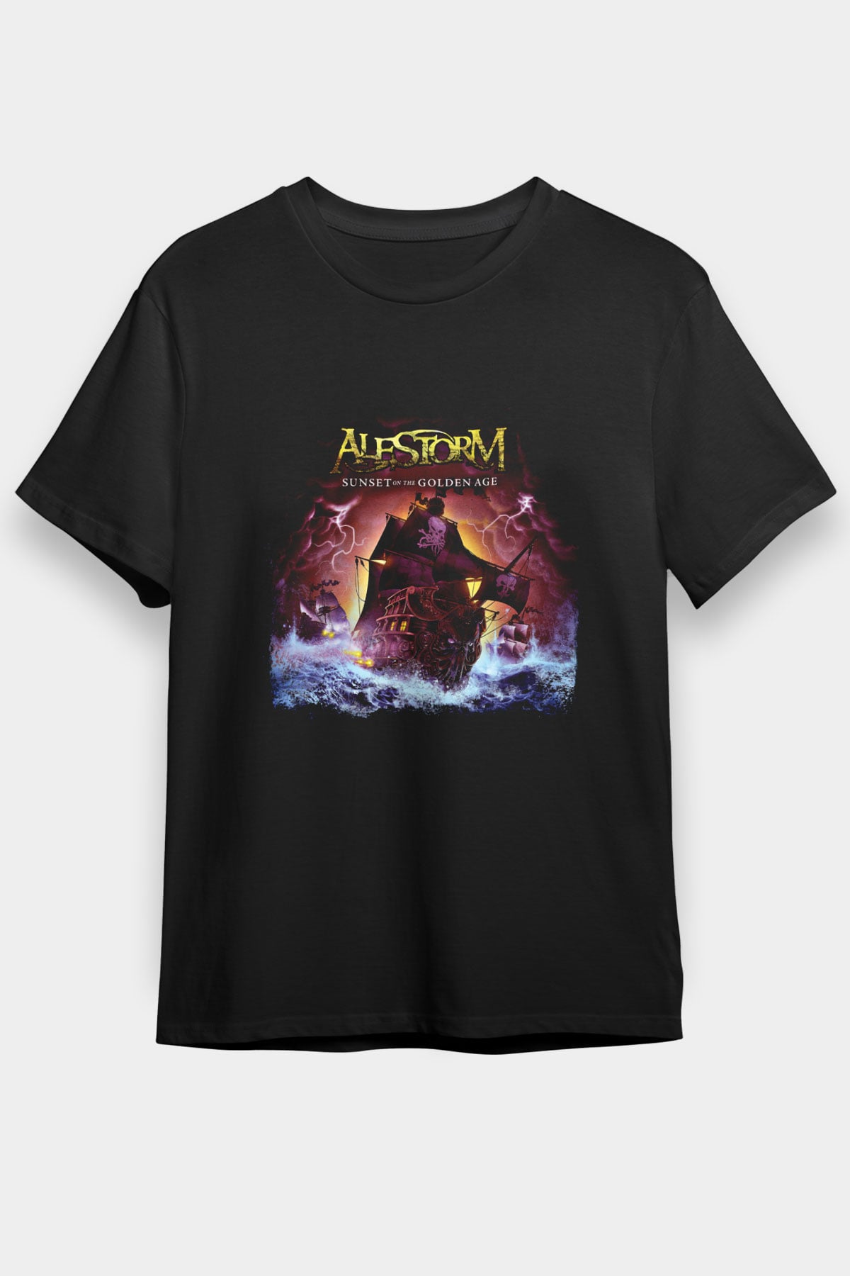 Alestorm Baskılı Unisex Siyah Tişört