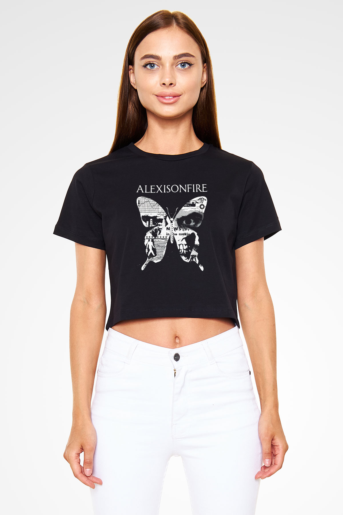 Alexisonfire Siyah Crop Top Tişört