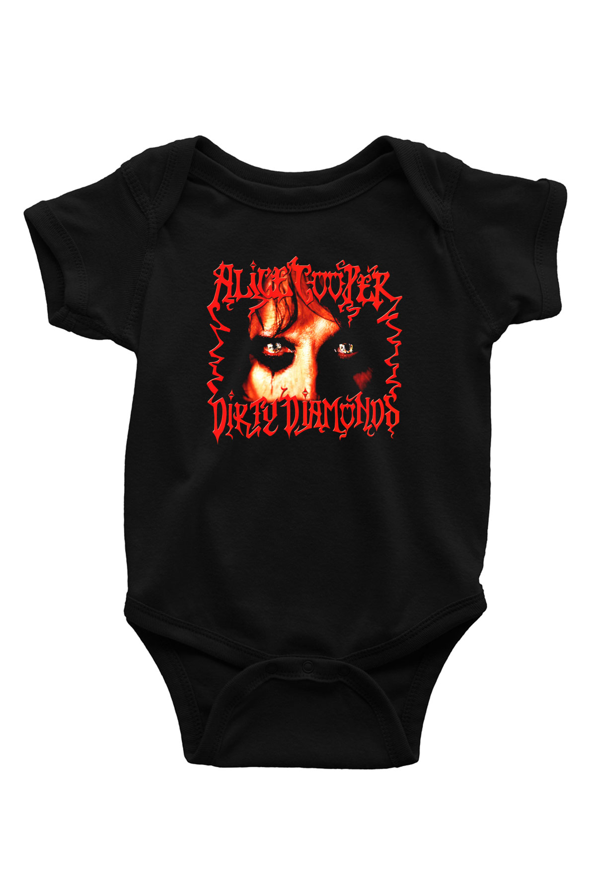 Alice Cooper Baskılı Siyah Bebek Body - Zıbın