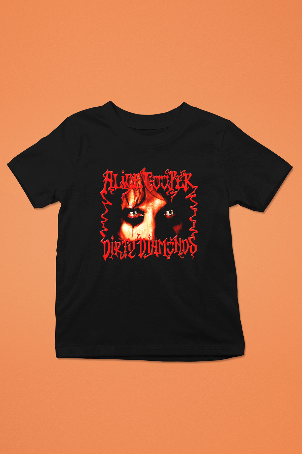 Alice Cooper Baskılı Siyah Unisex Çocuk Tişört