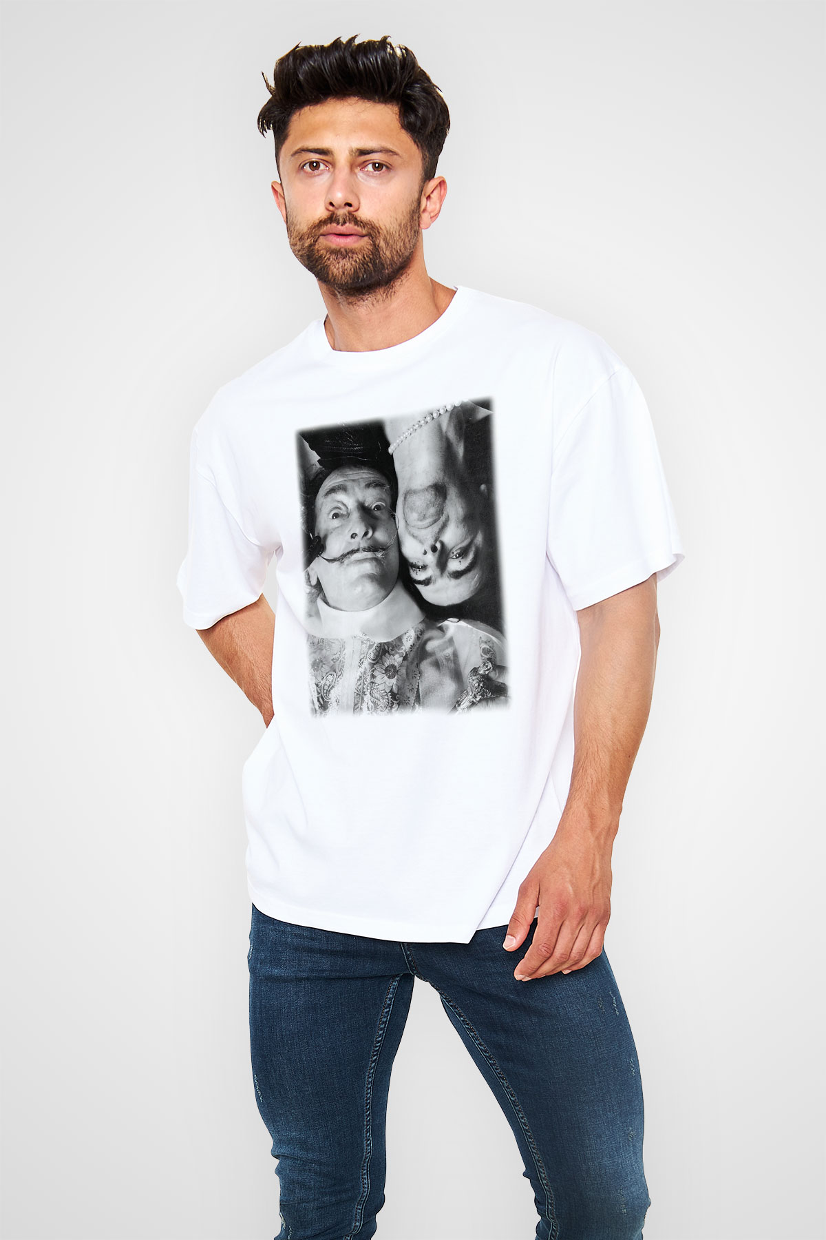 Alice Cooper Beyaz Unisex Oversize Tişört T-Shirt