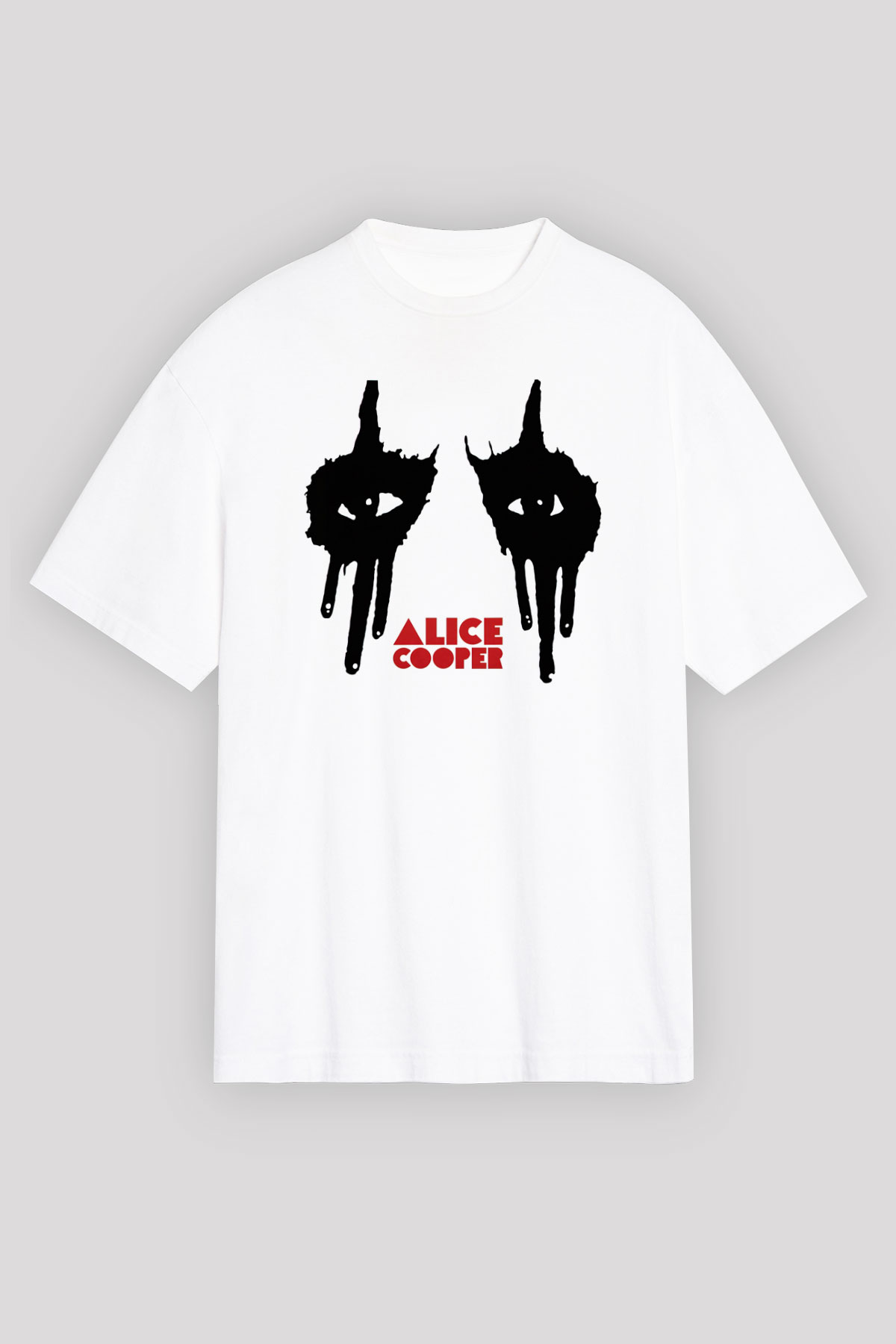 Alice Cooper Beyaz Unisex Oversize Tişört T-Shirt